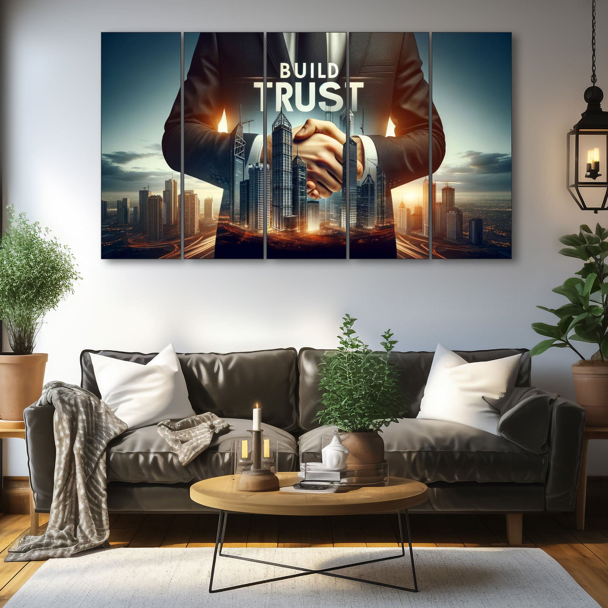 The Castle Decor Corporate Wall Painting Wooden Framed 27x48 Inch (Style 1) - The Castle Decor
