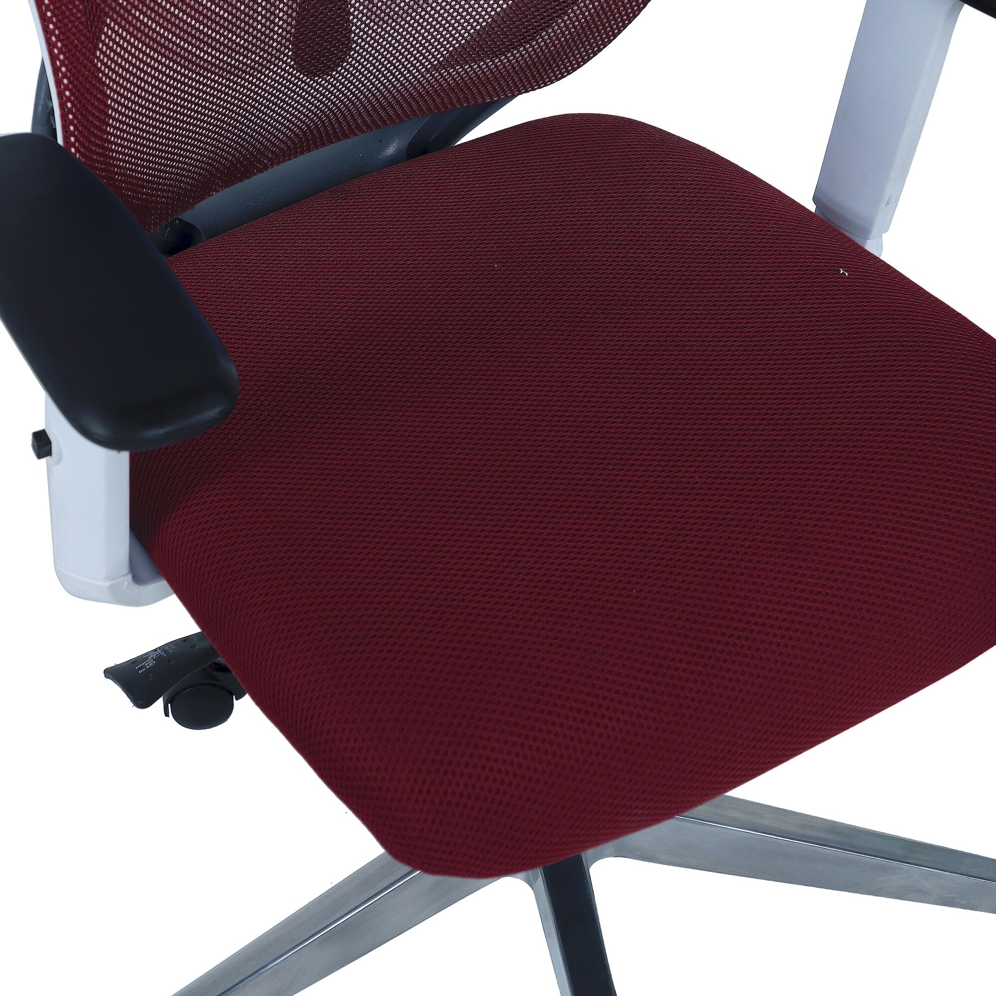 Wiwngas Mid Back Ergonomic Chair in Maroon Colour