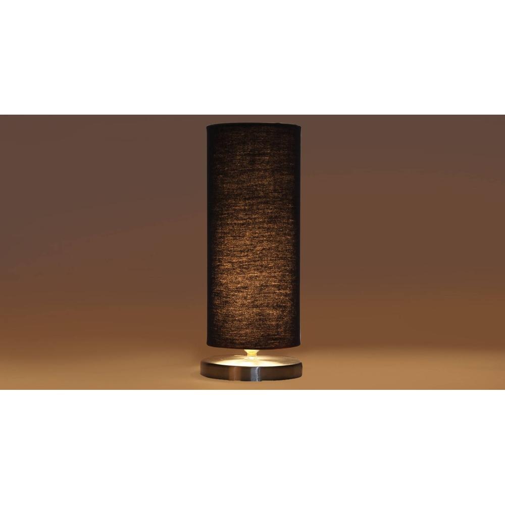 Black cotton table lamp with Steel Base -2