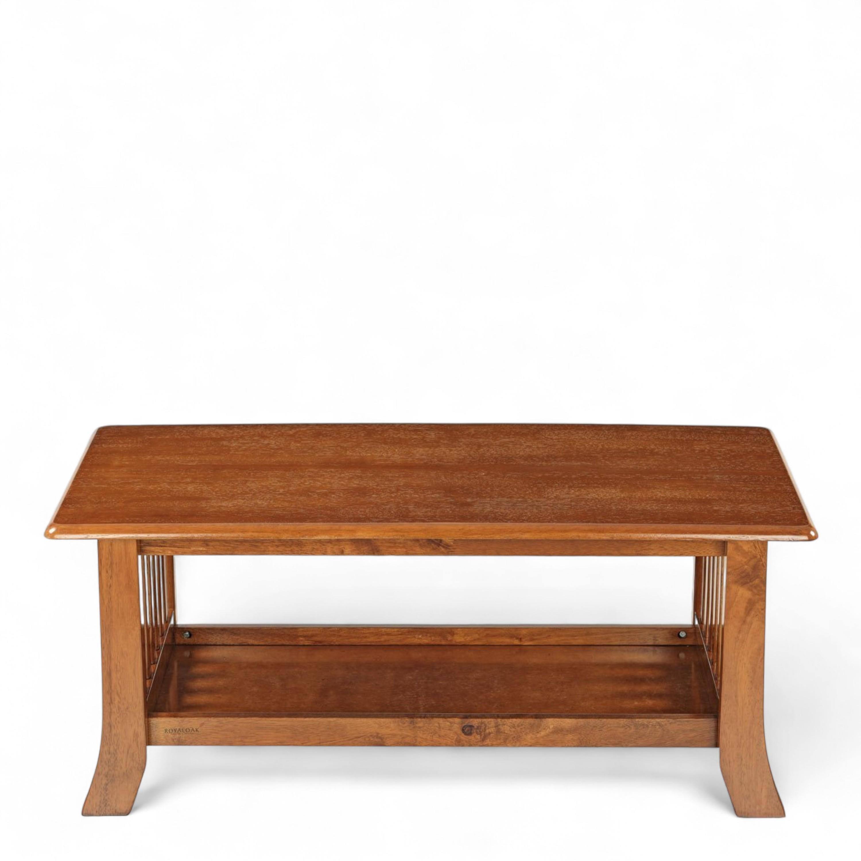 Blairs Sheesham Wood Accent Rectangle Coffee Table In Pine Finish