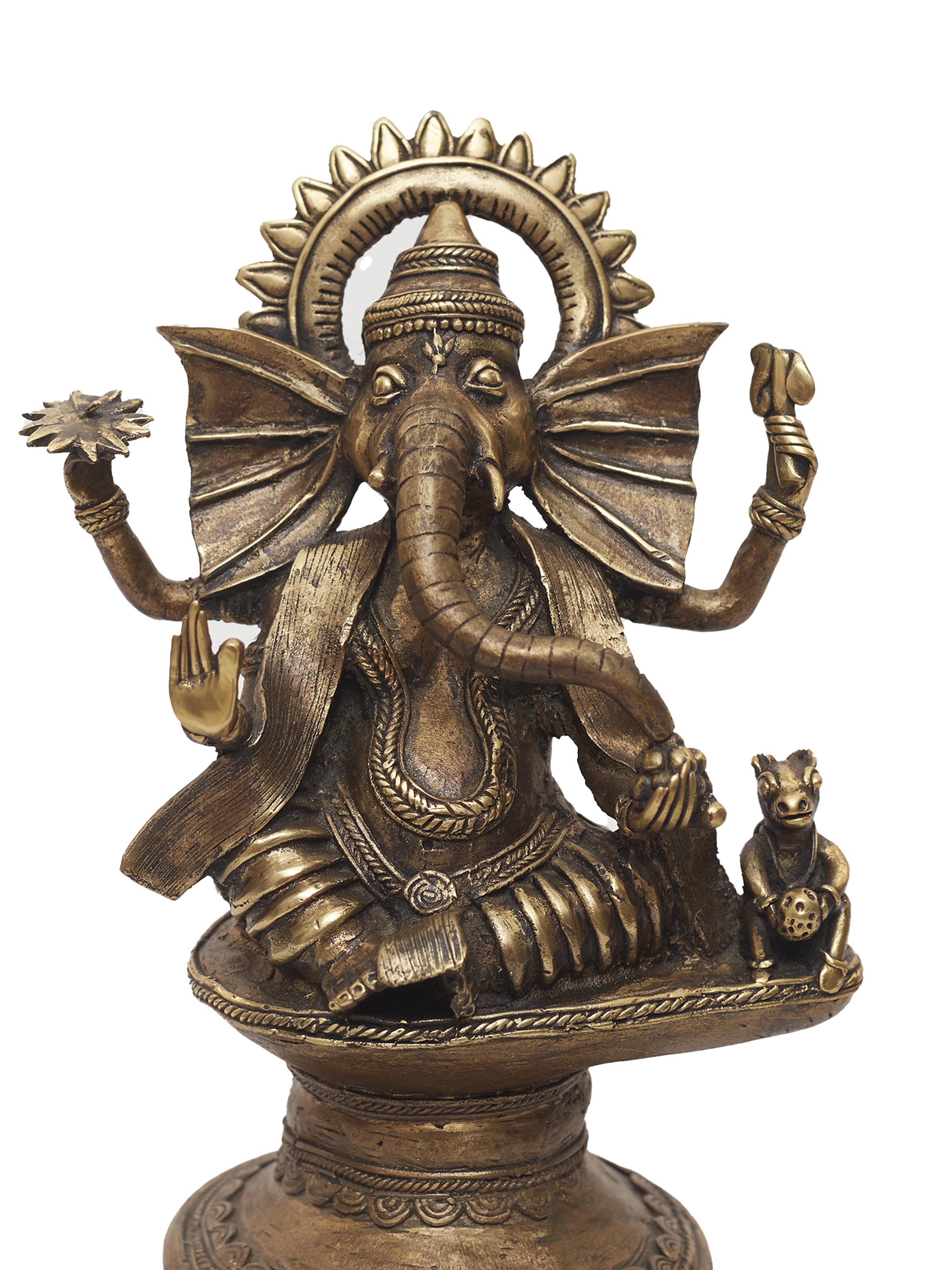Dhokra Brass Ganesha Idol