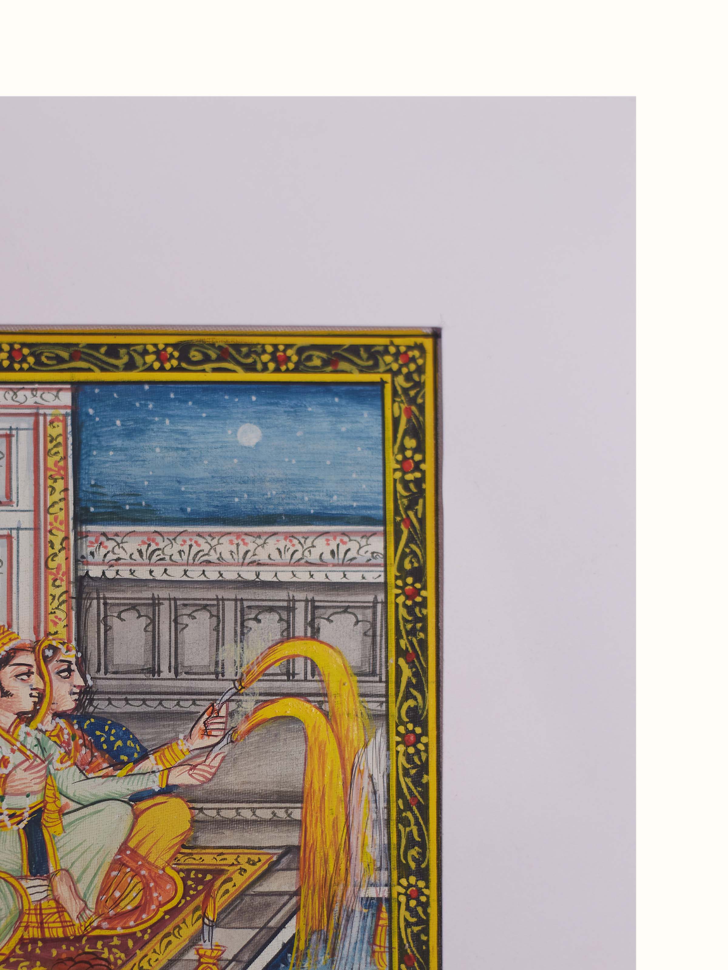 Royal Love Scene Miniature Painting