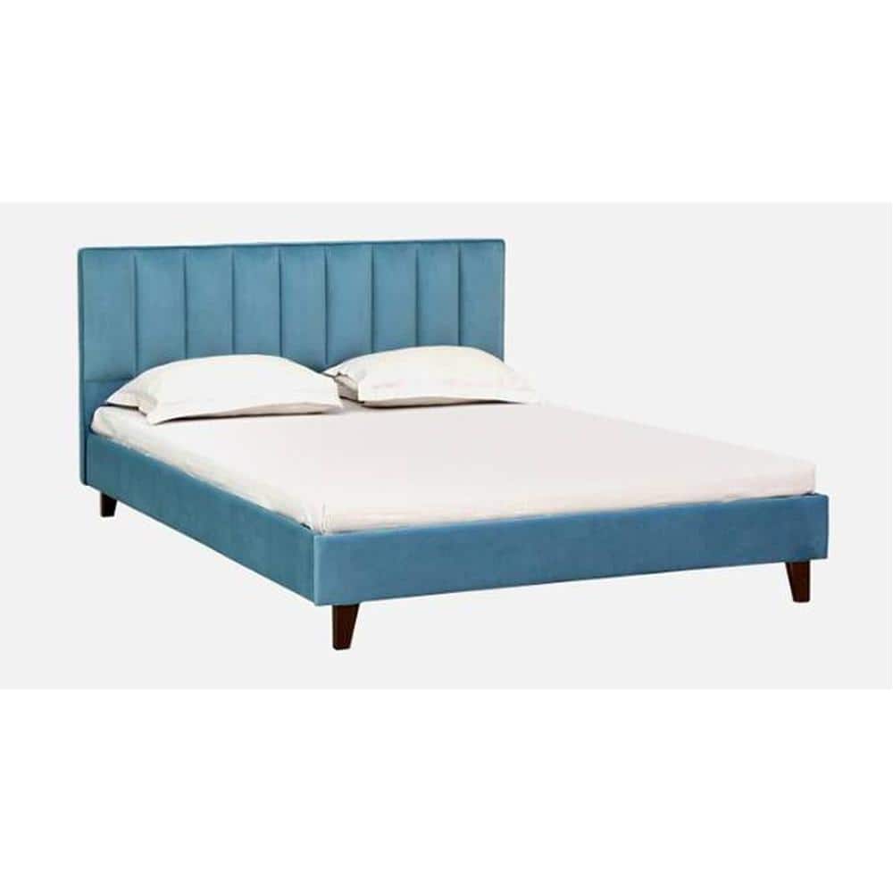 Dallas Engineered Wood Queen Size Non Storage Bed In Provincial Teak Finish