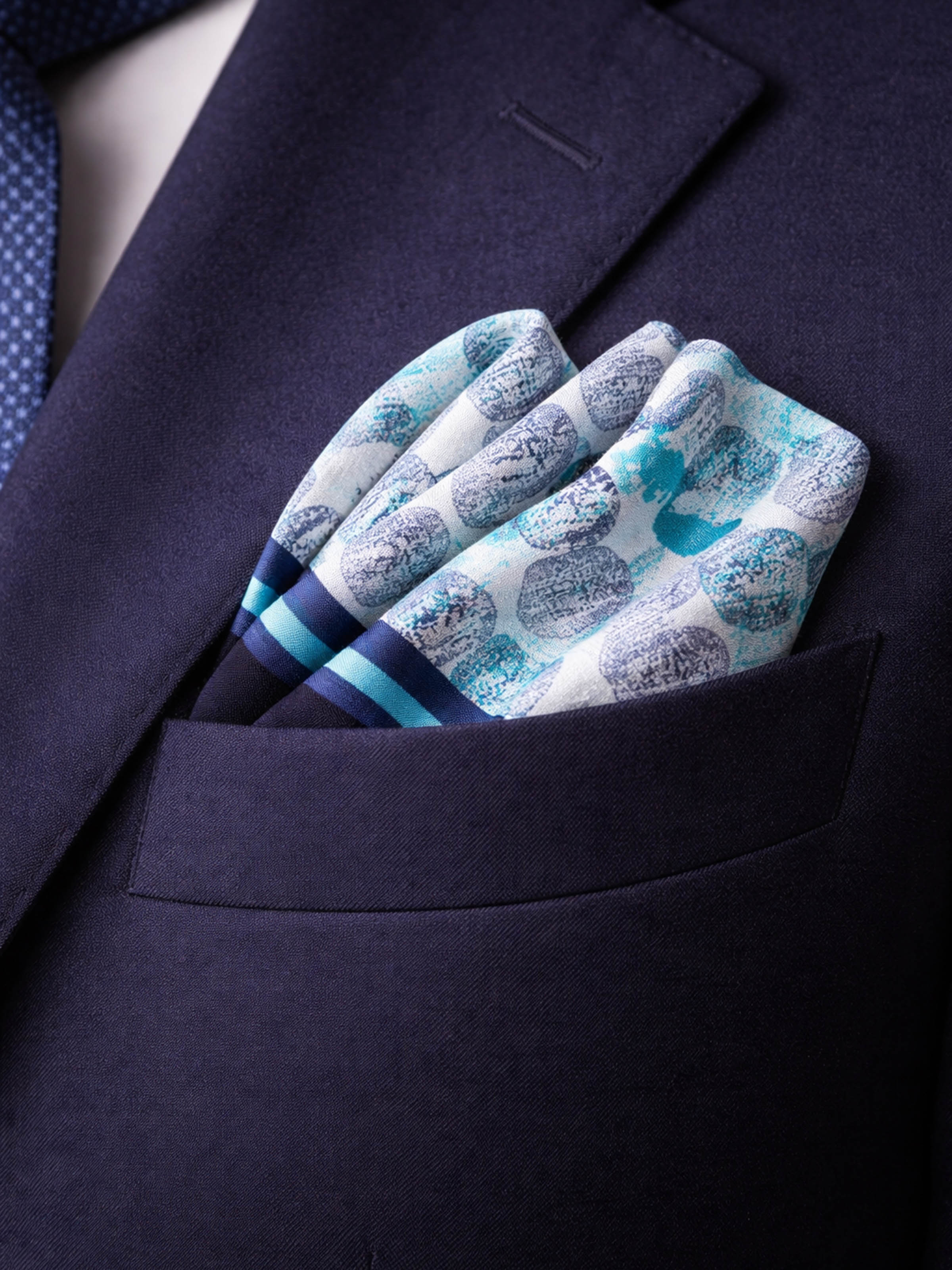 Assorted Silk Block Printed Pocket Squares (3Pcs)