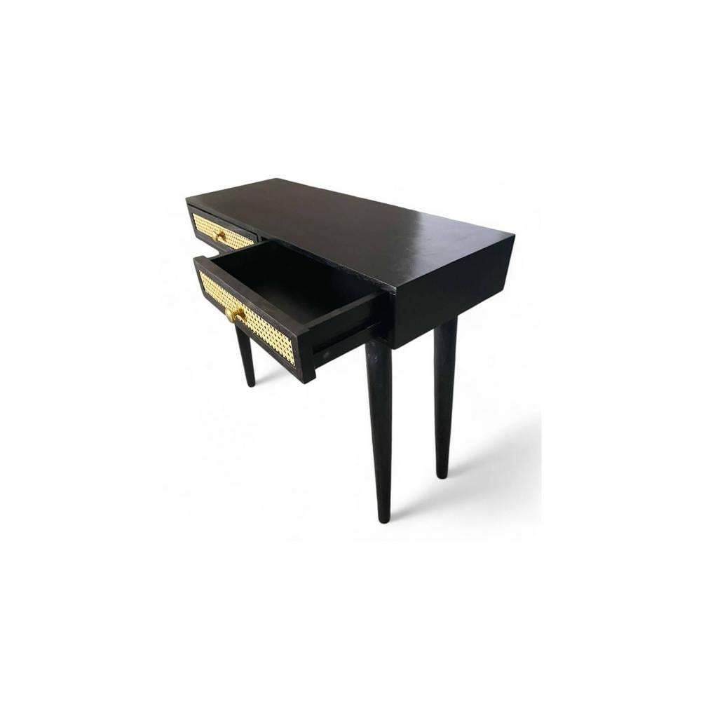 Vintara Sheesham Wood Contemporary Console Table in Dark Walnut finish
