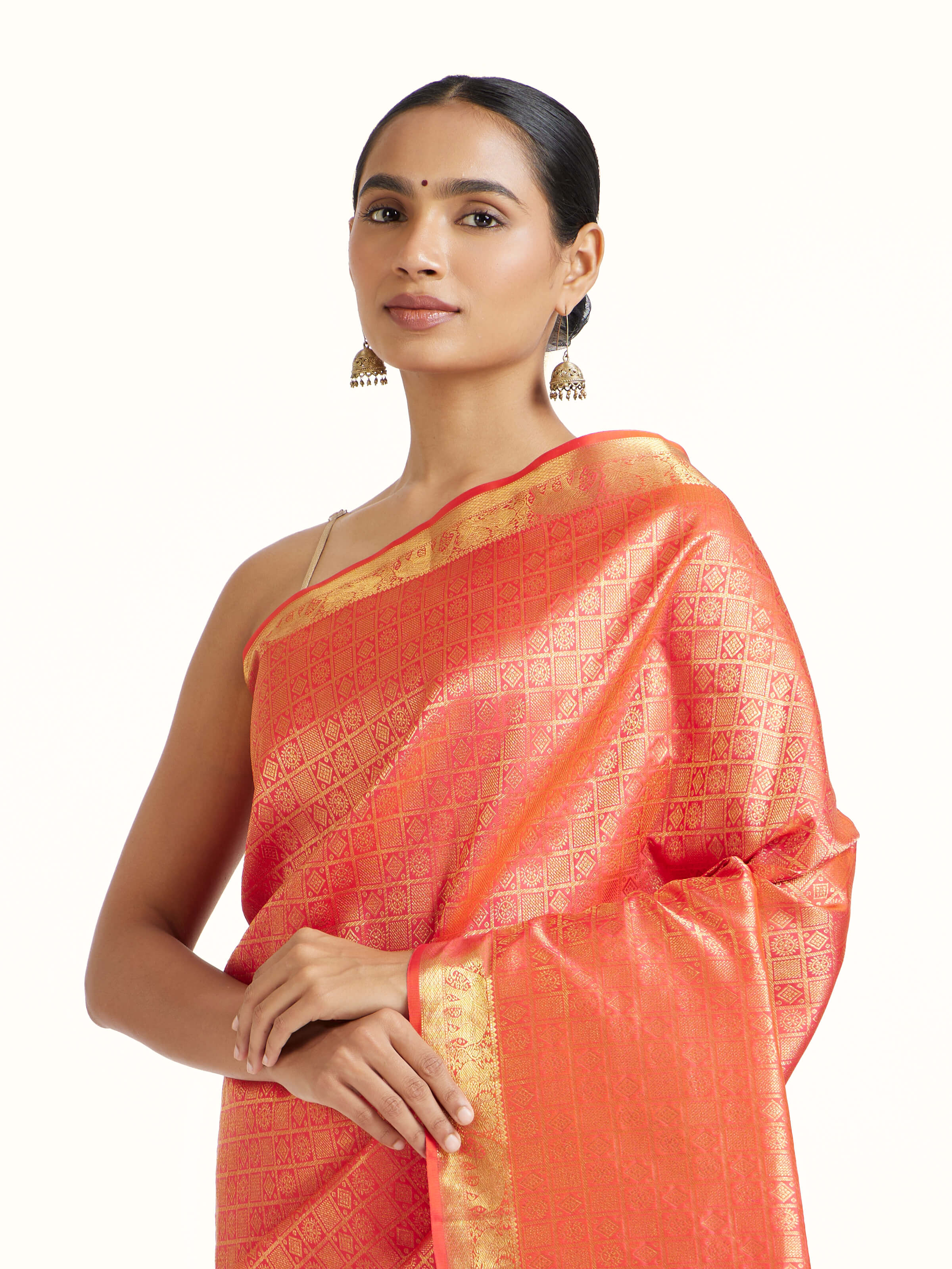 Red Kancheepuram Zari Silk Saree