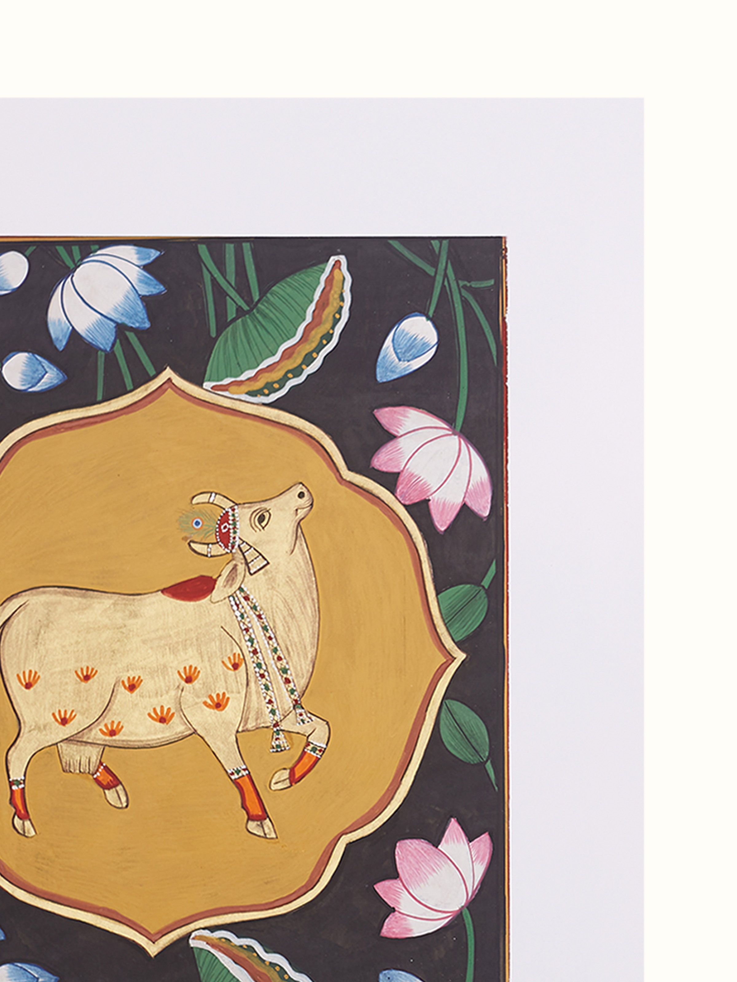Cow Kamal Talai Pichwai Painting