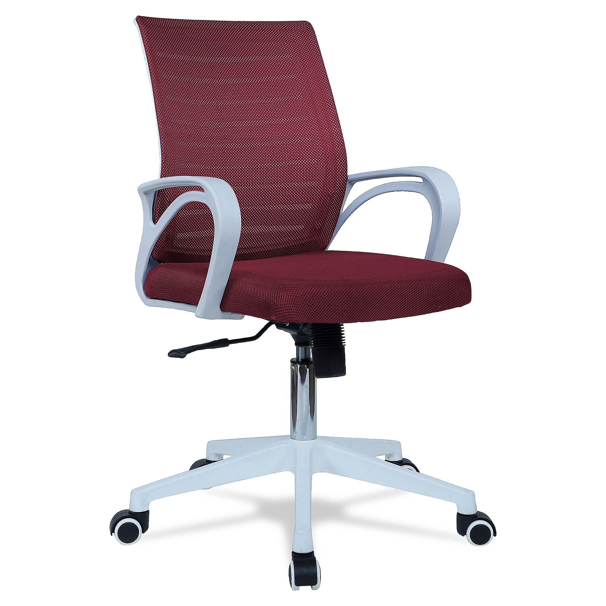 Mmarveal Mid Back Ergonomic Chair in Maroon Colour