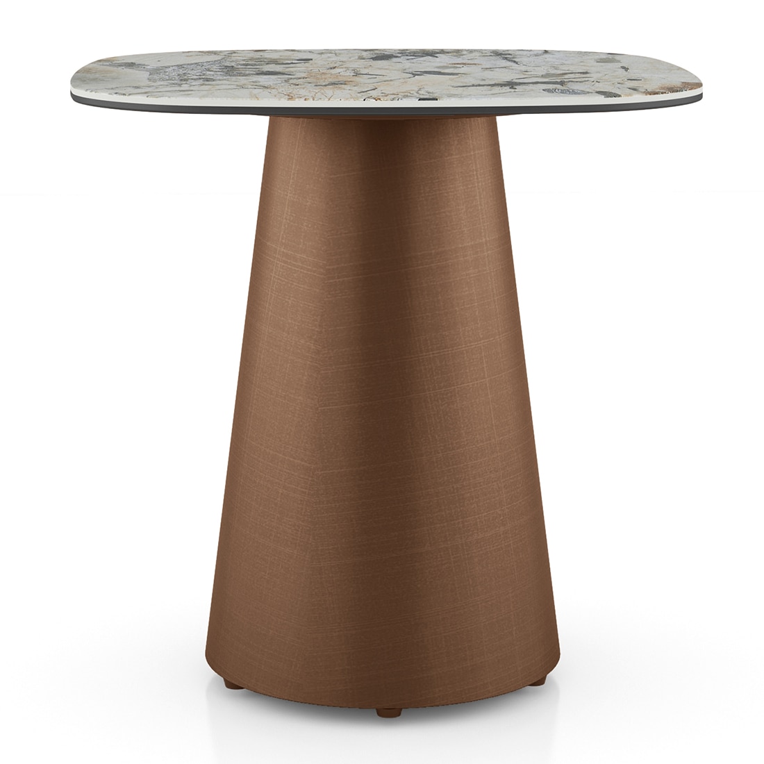 Aeris Metal Side Table in Saturn Spanish Ceramic Finish