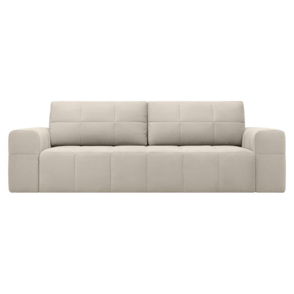 Riyab 3 Seater Fold Out Sofa Cum Bed In Cream Colour