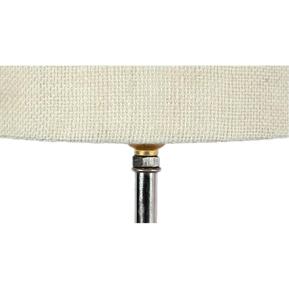 Juniper White jute & solid wood table lamp