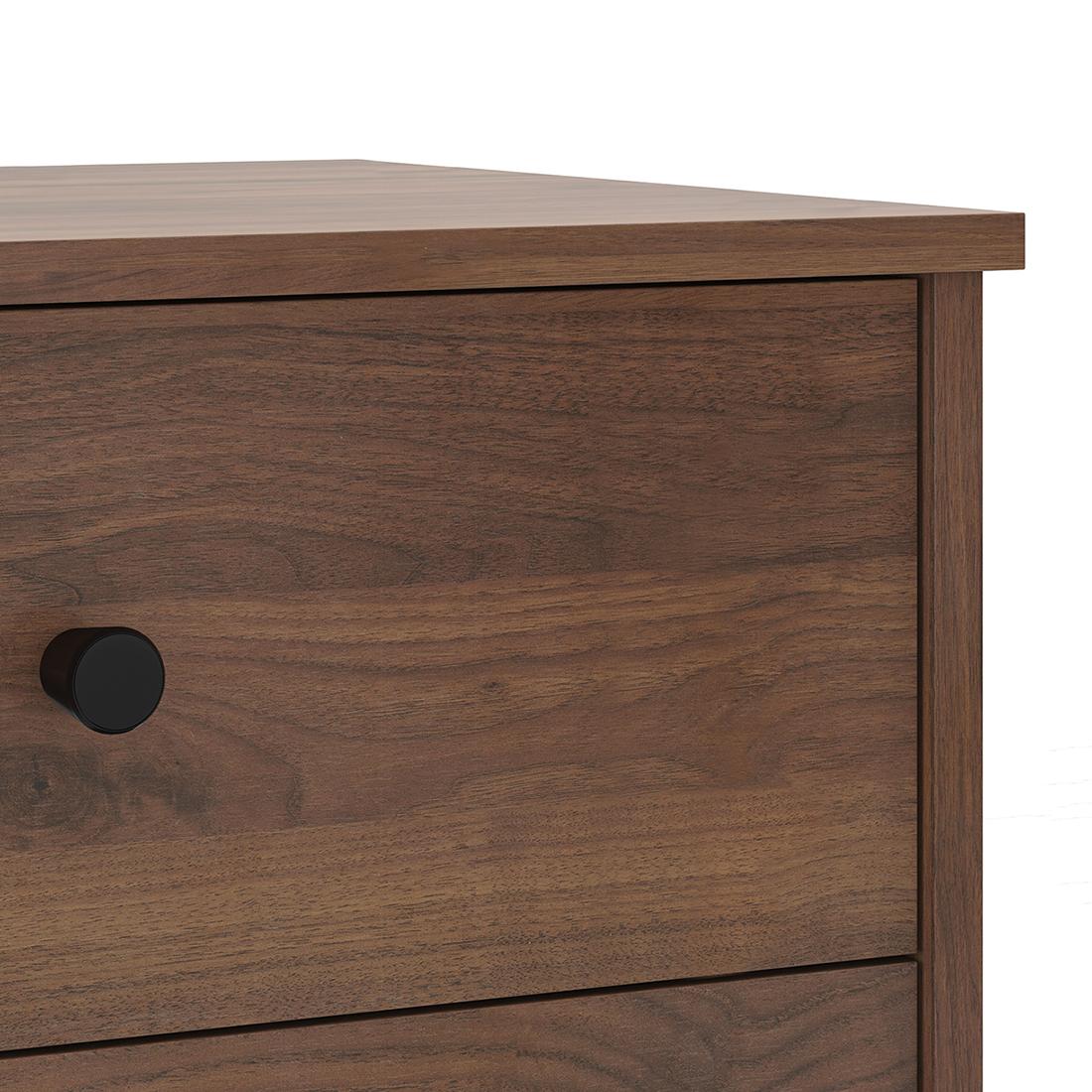 Ben Engineered Wood Chest of 4 Drawers in Classic Walnut Finish