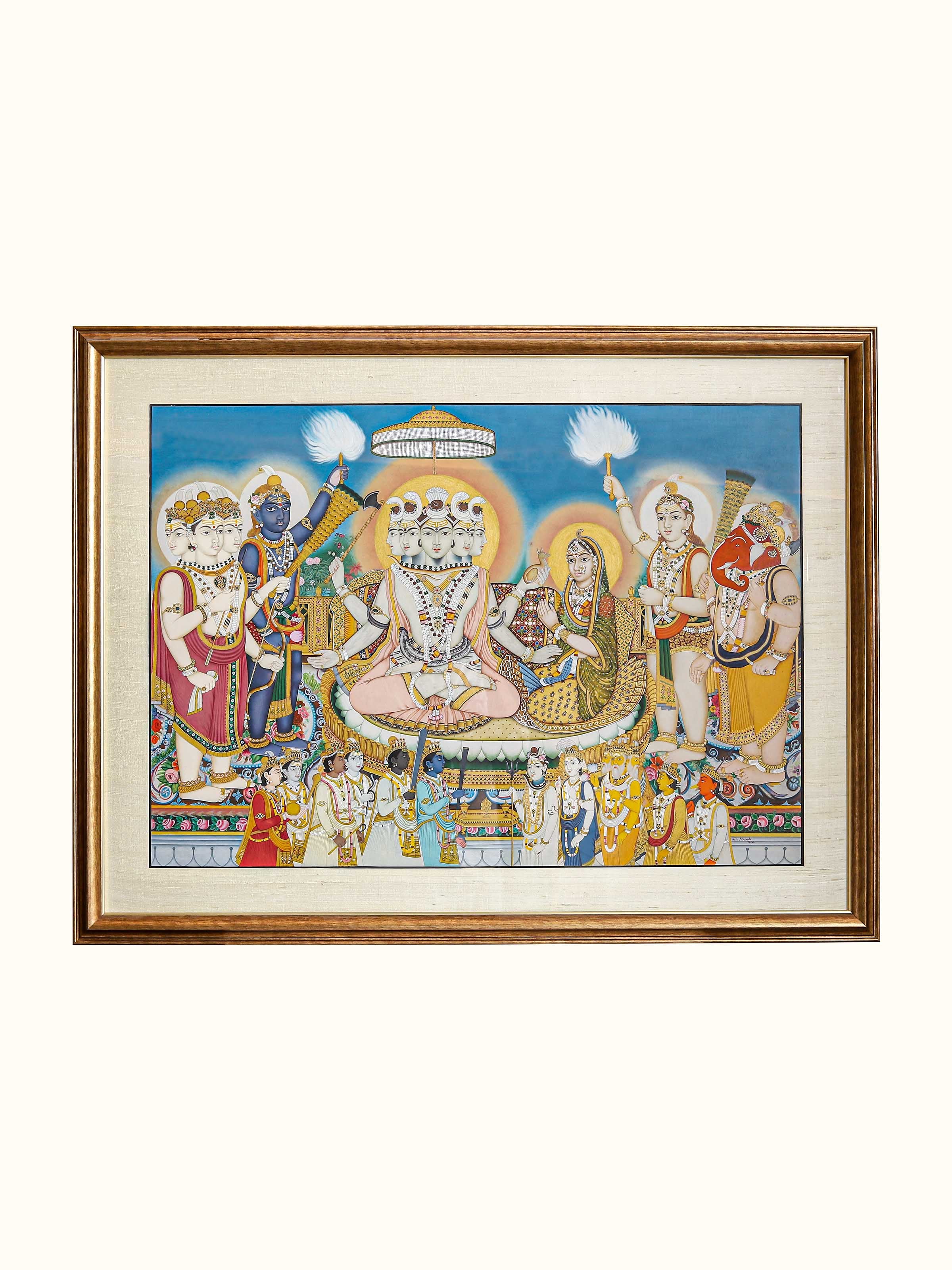 Shiv Parivar Miniature Painting