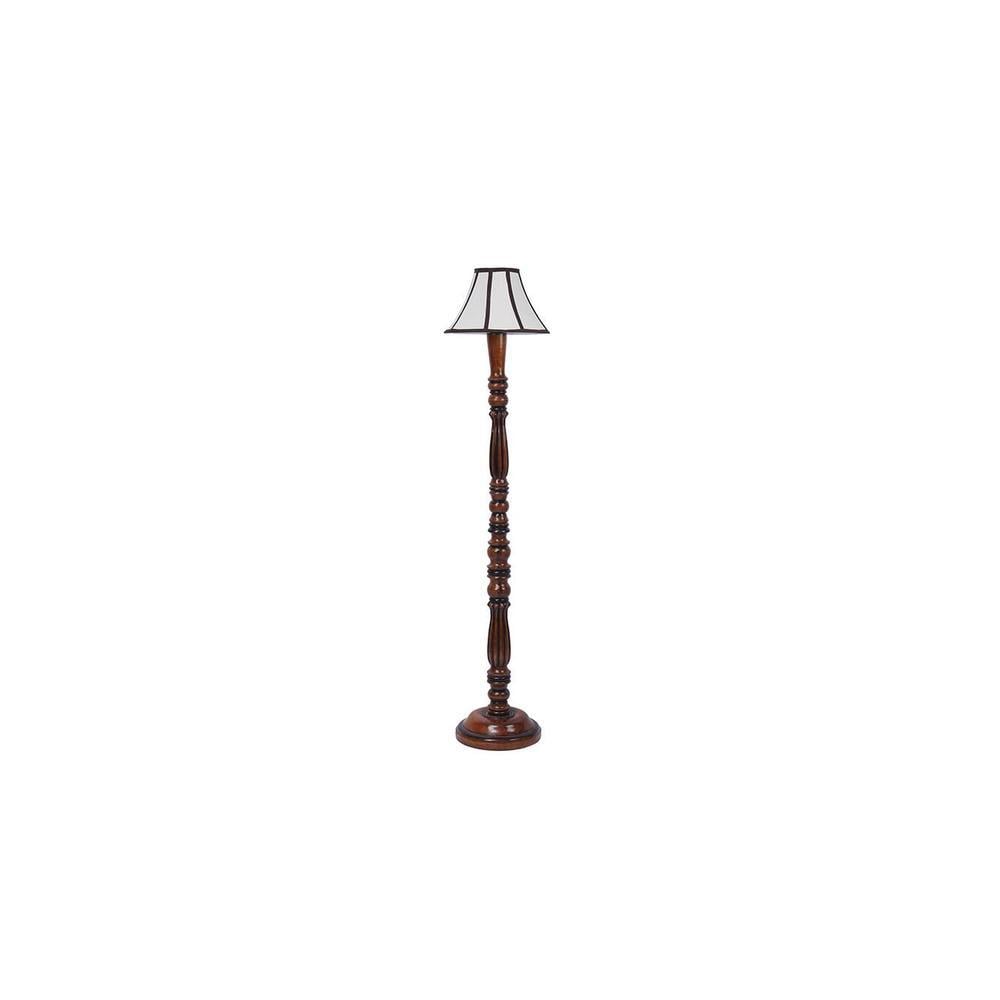 Carey Brown Cotton Shade Floor Lamp