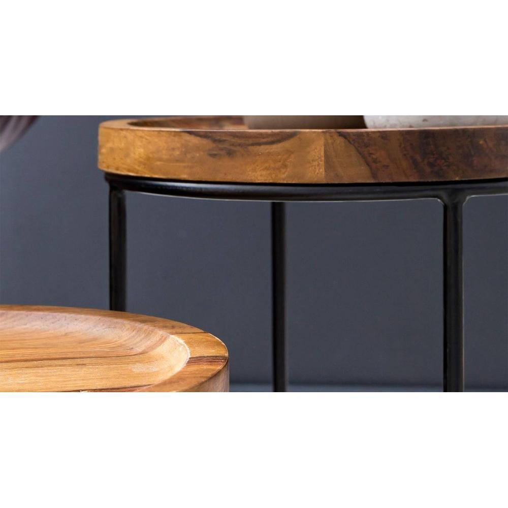 Shadow Solid Wood Nested Tables - Set of 2