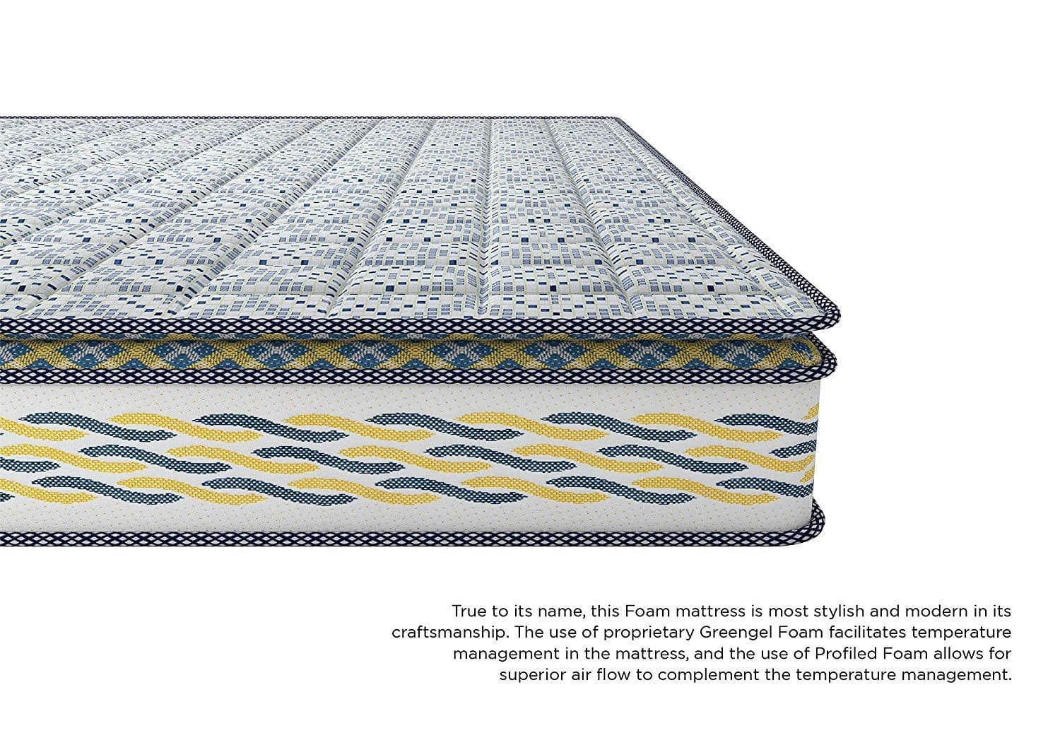 Pixel Cooling Copper Gel Memory  High Resilience (HR) Foam Mattress (75 x 30 in, 7 Inches)