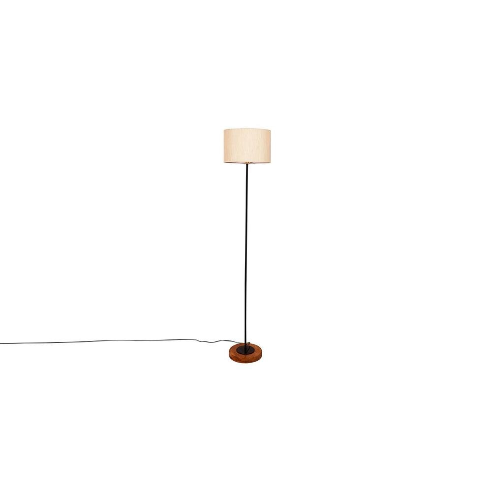 Emme White Cotton Shade Floor Lamp