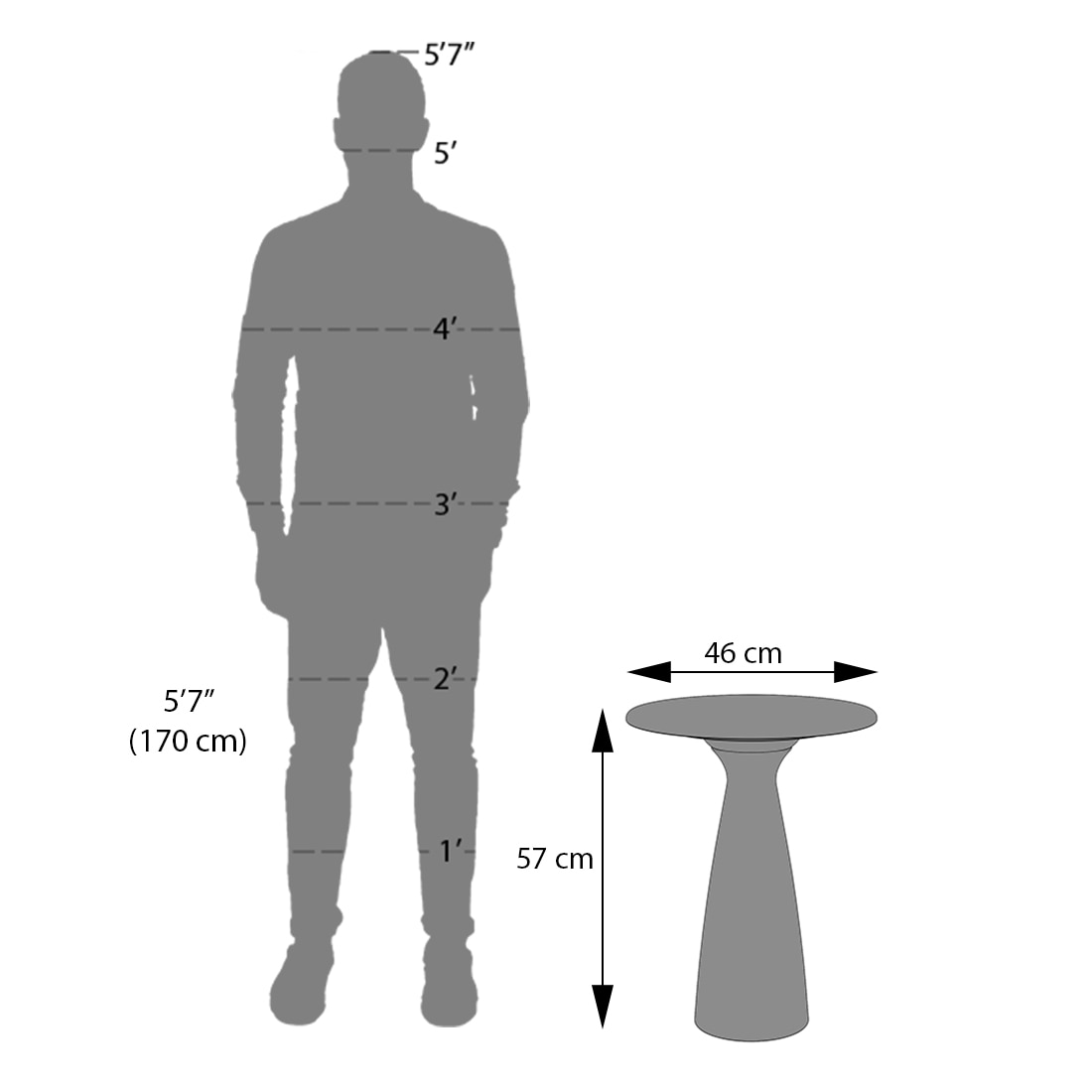 Sienne Soildwood and Toronto Side Table in Bronzed Oak Finish