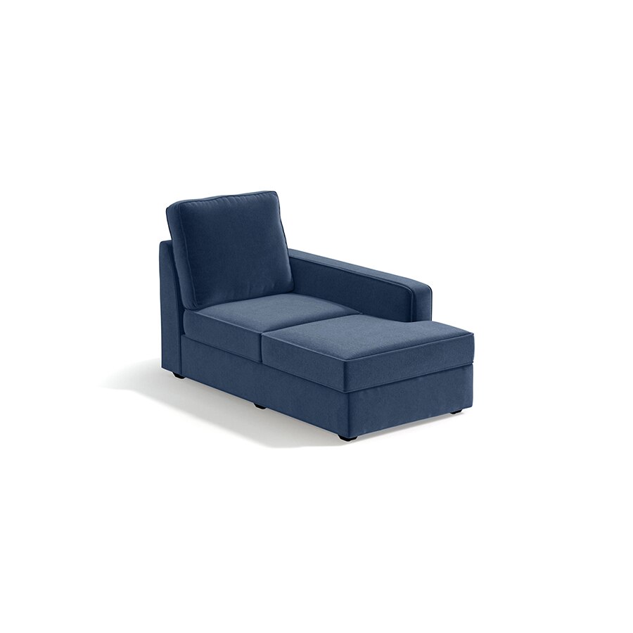 Apollo Compact Sofa (Colour : Lapis Blue, Cushion : Soft, Back Type : High Back, Seating Capacity : Right Aligned 3 Seater + Right Aligned Chaise + Ottoman)