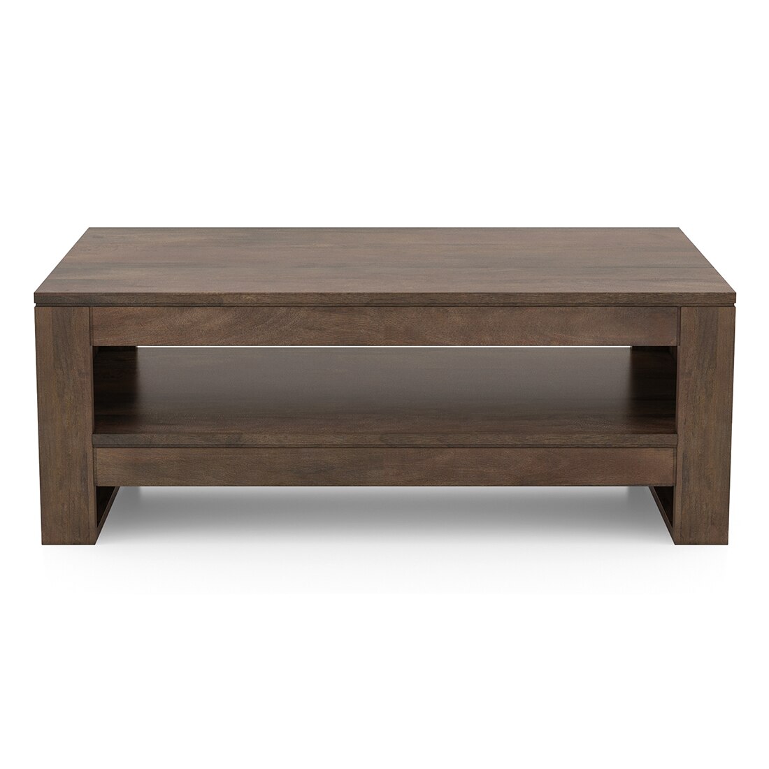 Epsilon Solid Wood Coffee Table In Danish Walnut Finish