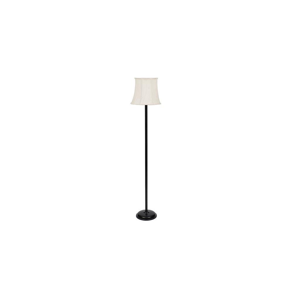 Ezra Black Cotton Shade Floor Lamp