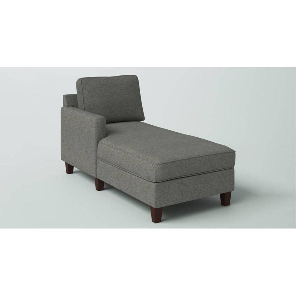 Alba Fabric Chaise Launger in Dark Grey Colour