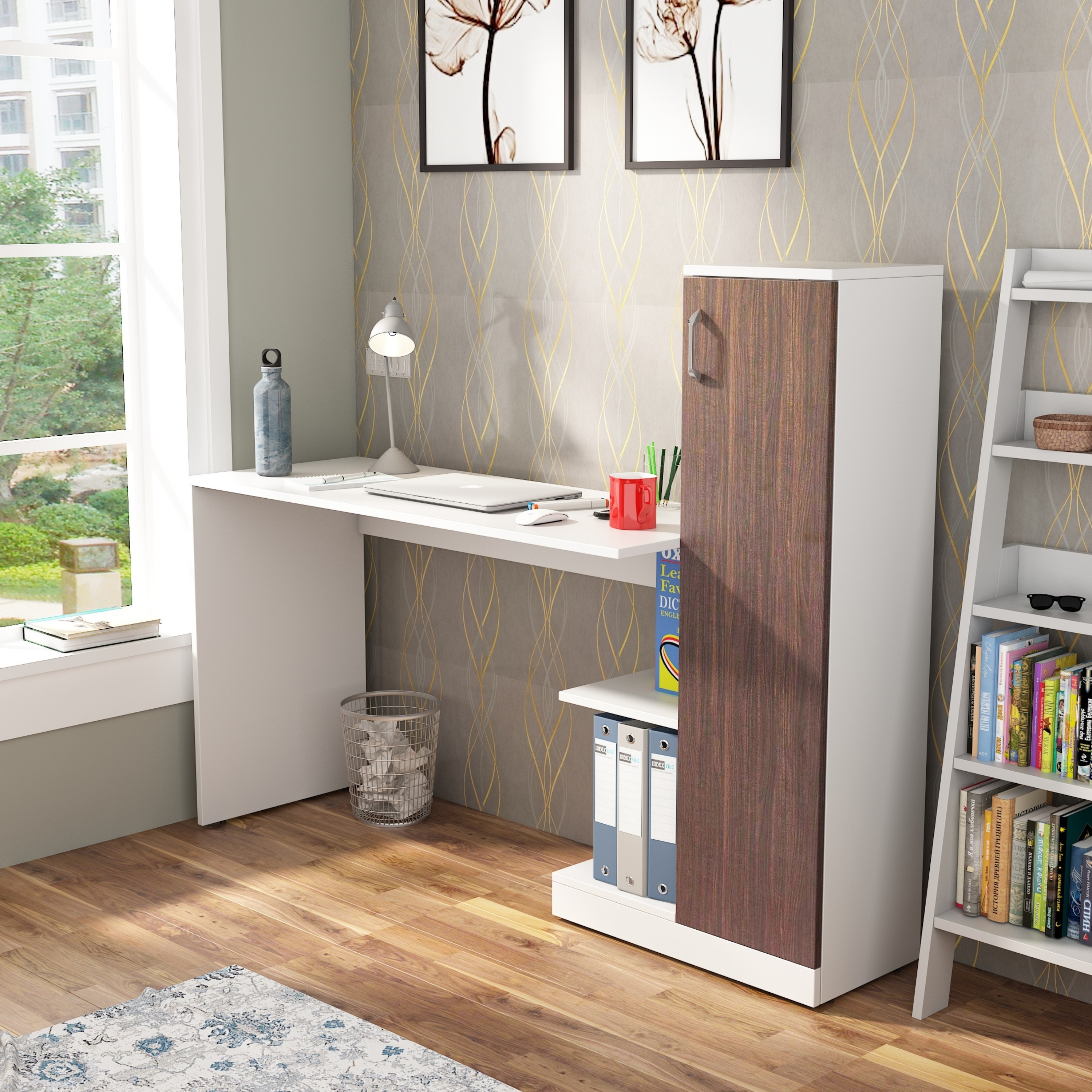 Guide-04 Study Table Frosty White