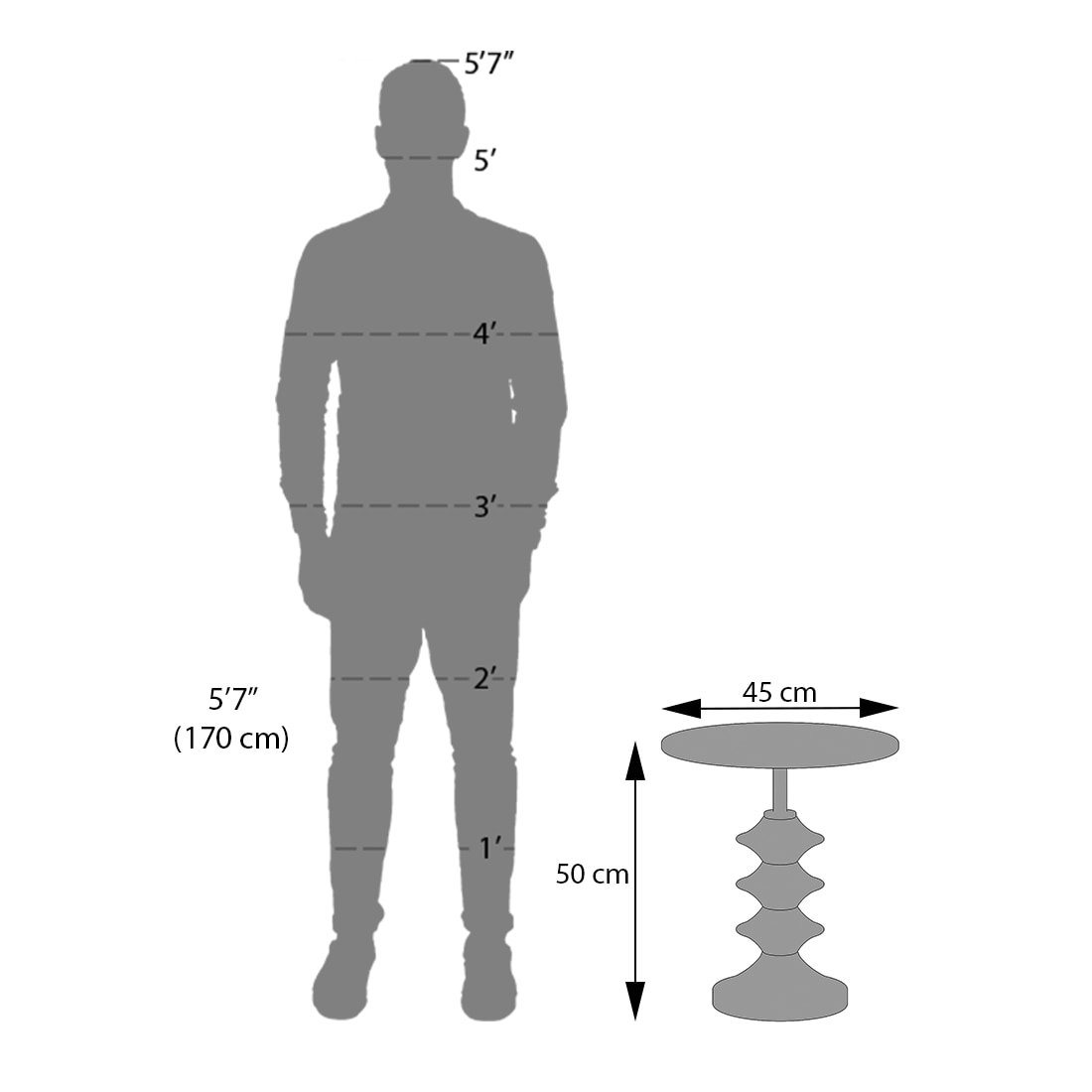 Mira Banswara Marble And Metal Side Table In Glossy Gold Finish