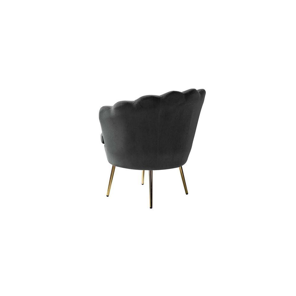 Melta Fabric Accent Chair in Grey Colour