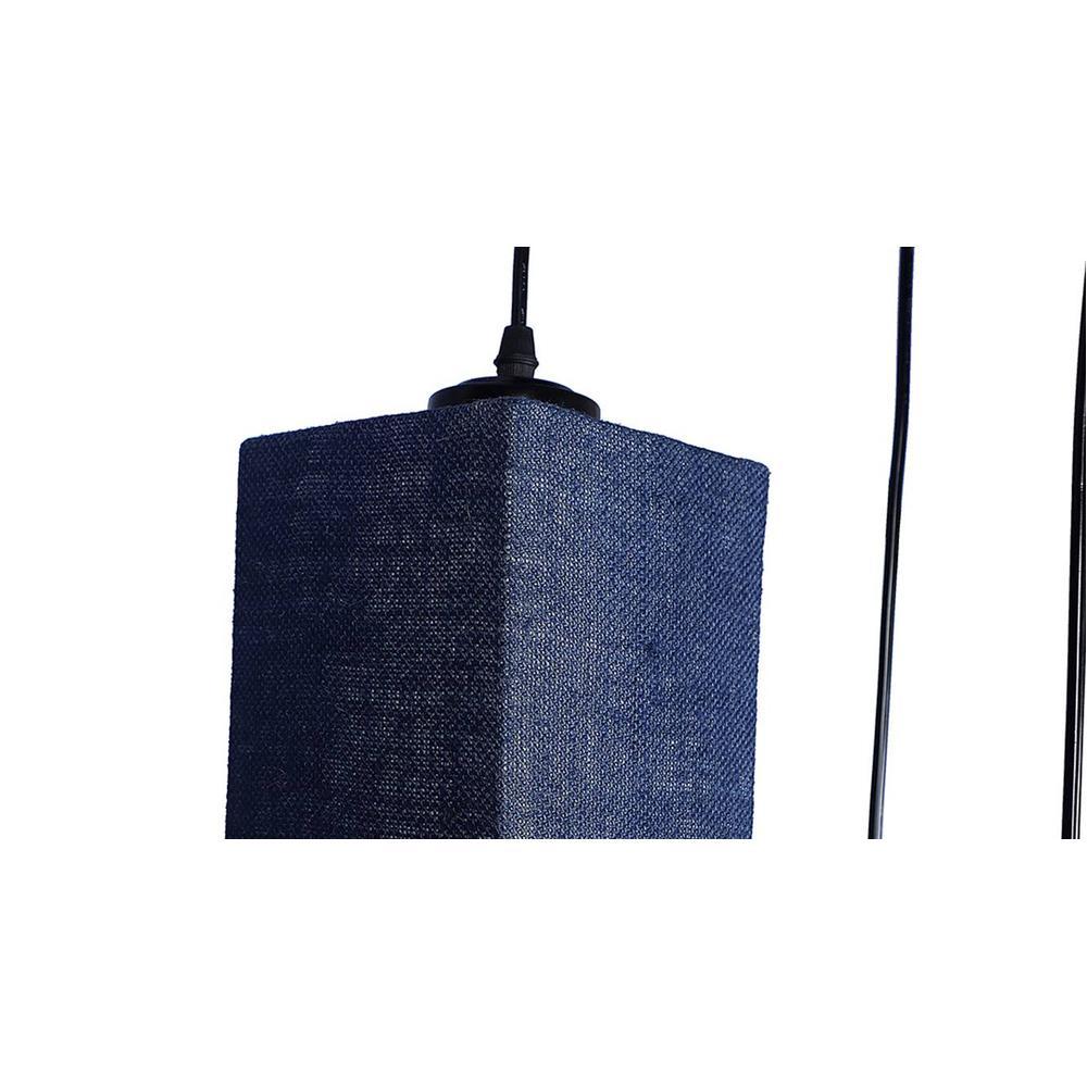 Kaison Blue Natural Fiber Cluster Hanging Light
