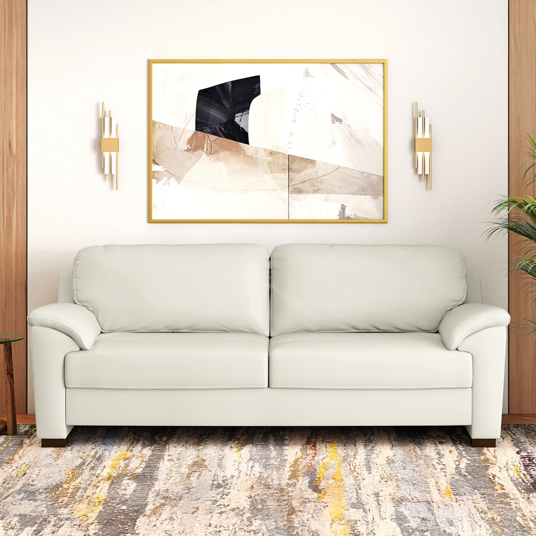 urban ladder Farina 3 Seater Premium Italian Leather Sofa In Polaris-picture-15