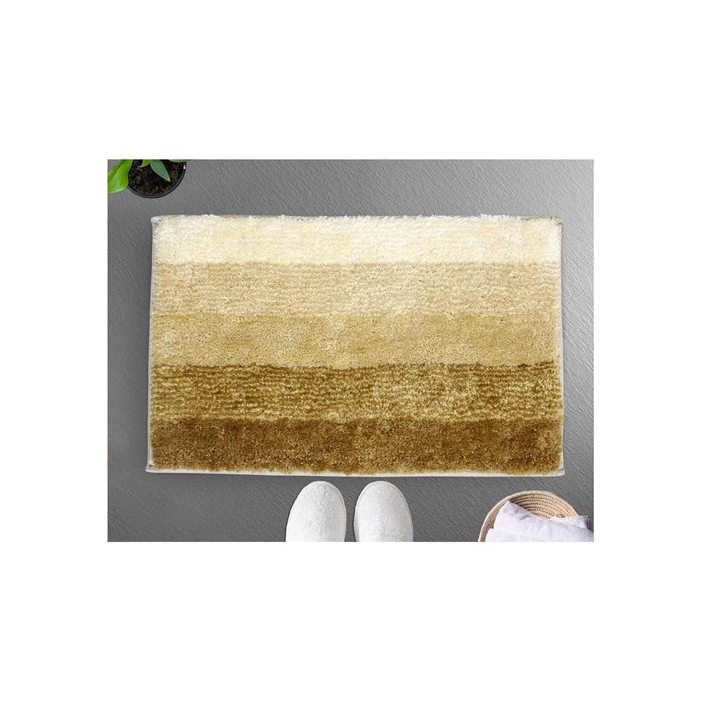 Alessandra Yellow Solid Natural Fiber 24x16 inches Anti-Skid Bath Mat