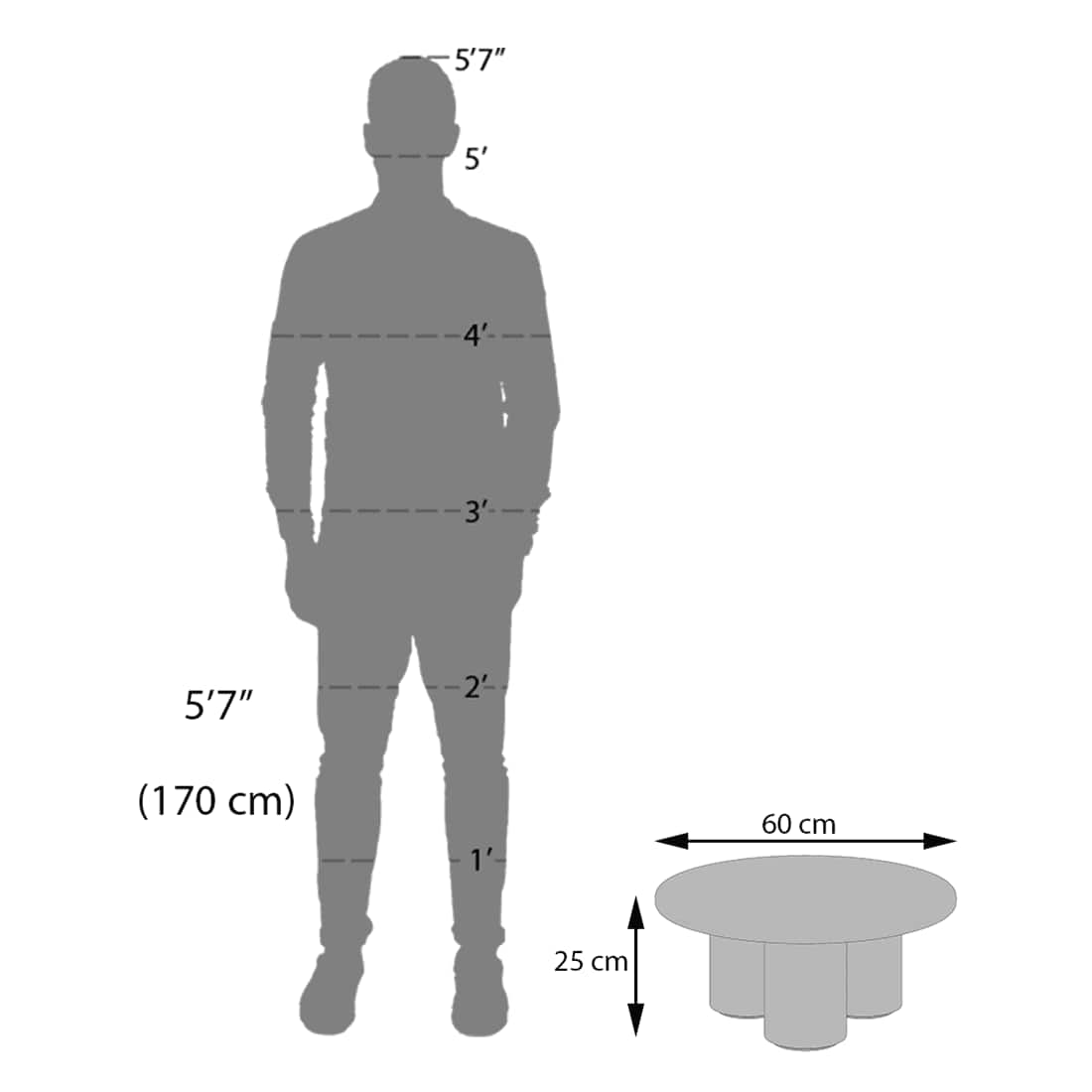 Enzo Nested Round Coffee Table In Travertine Marble And Solid Wood In Amber Walnut Finish
