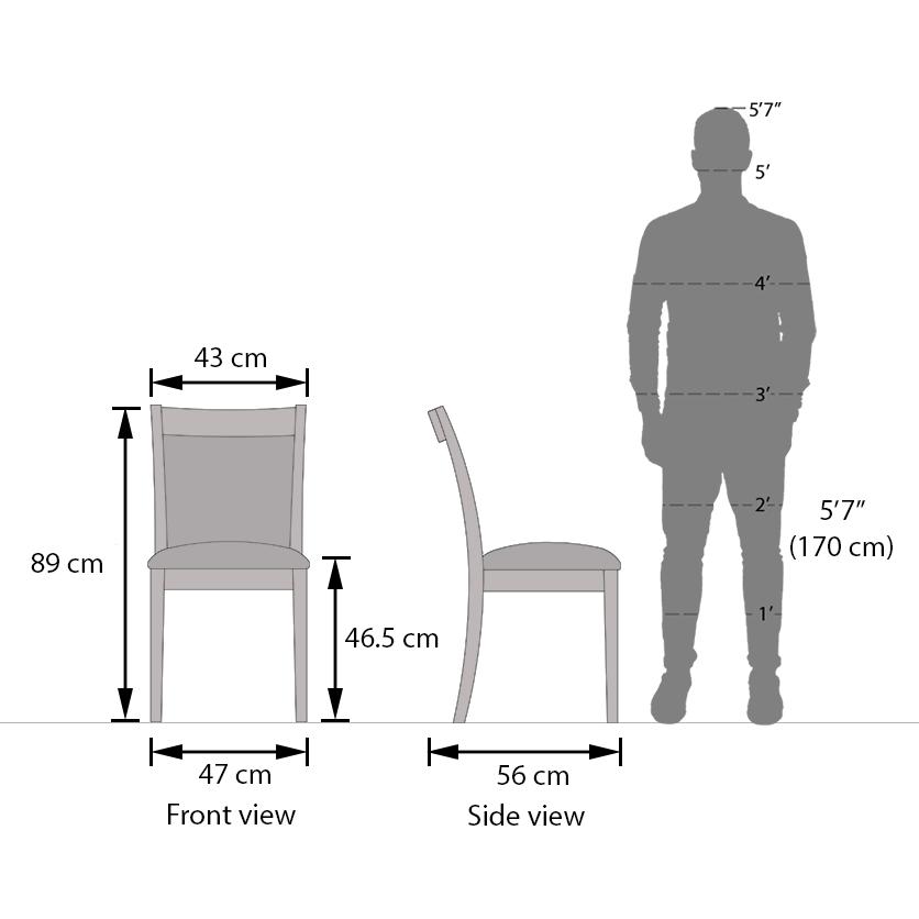 Dalla Solid Wood Dining Chair Set Of 2 In Beige Colour