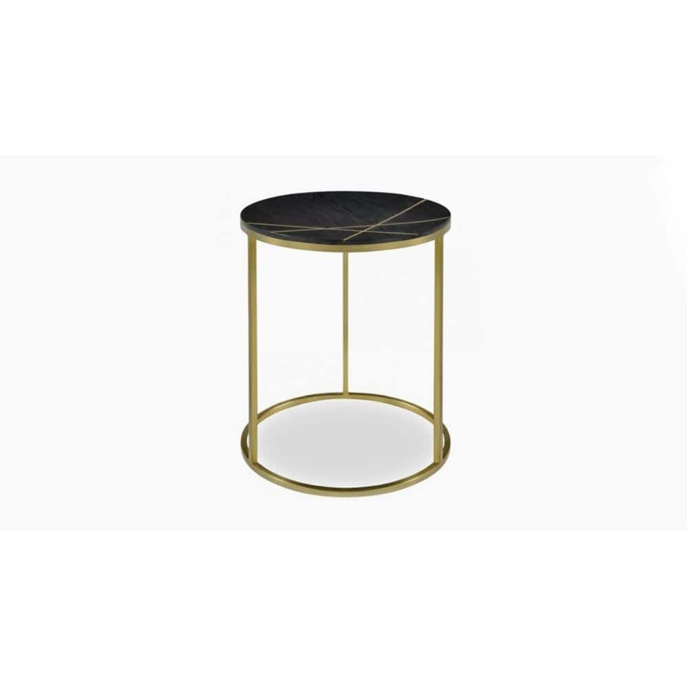 Monroe Metal Side Table in  Gold Finish