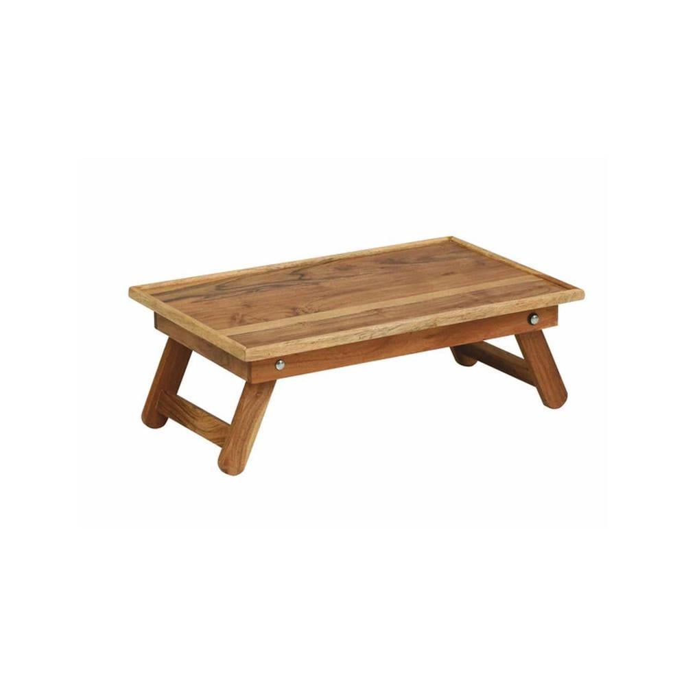 Cabello Free Standing Solid Wood Laptop Table in Natural Finish