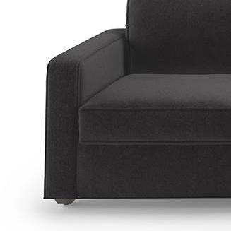 Apollo Sofa (Colour : Pebble Grey, Cushion : Hard, Back Type : Regular, Seating Capacity : Right Aligned 2 Seater + Right Aligned Chaise + Ottoman)