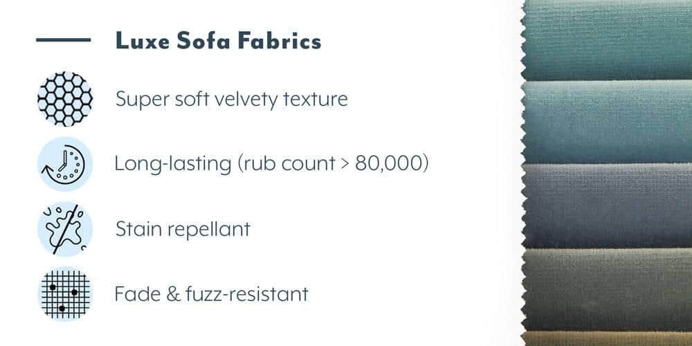 Lewis Sofa Set (Colour : Fawn Velvet, Cushion : Soft, Seater : 3+2+1)