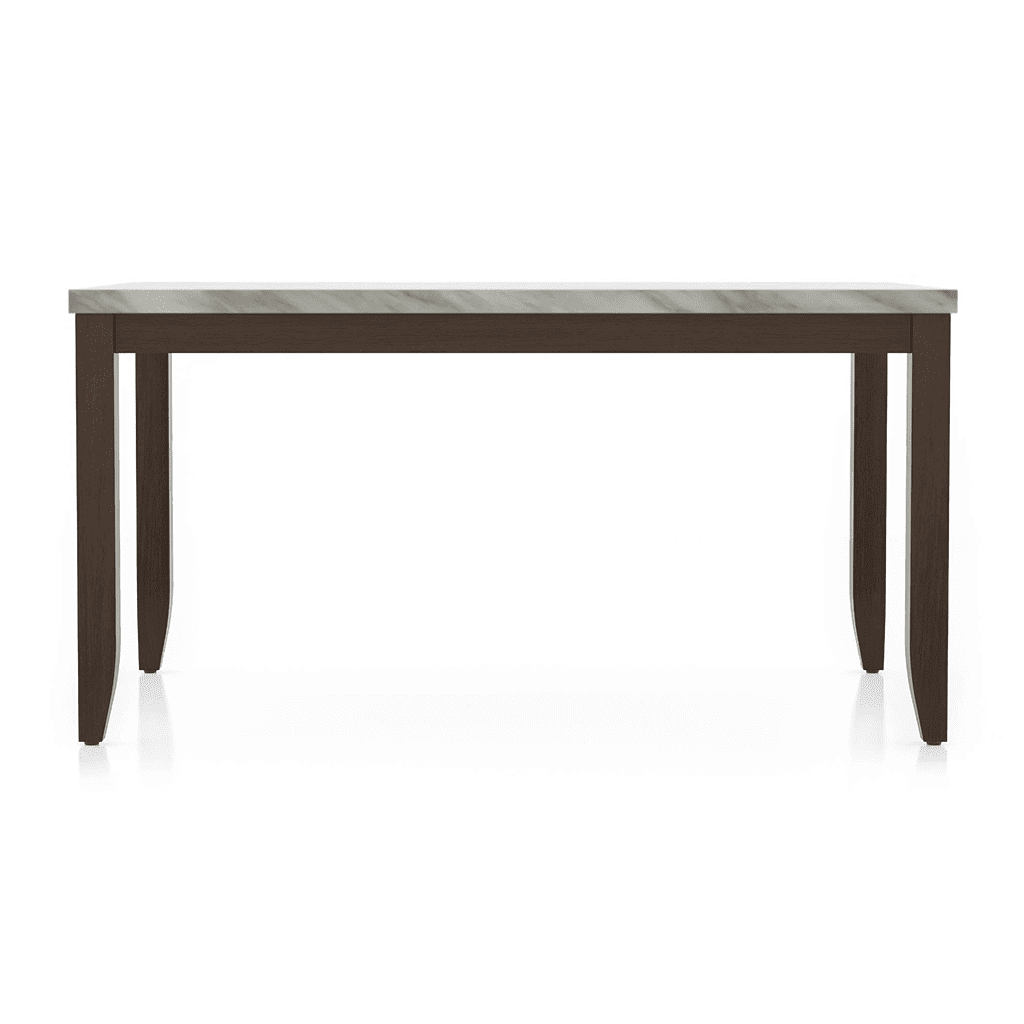 Matteo Stone 6 Seater Dining Table In Dark Walnut Finish
