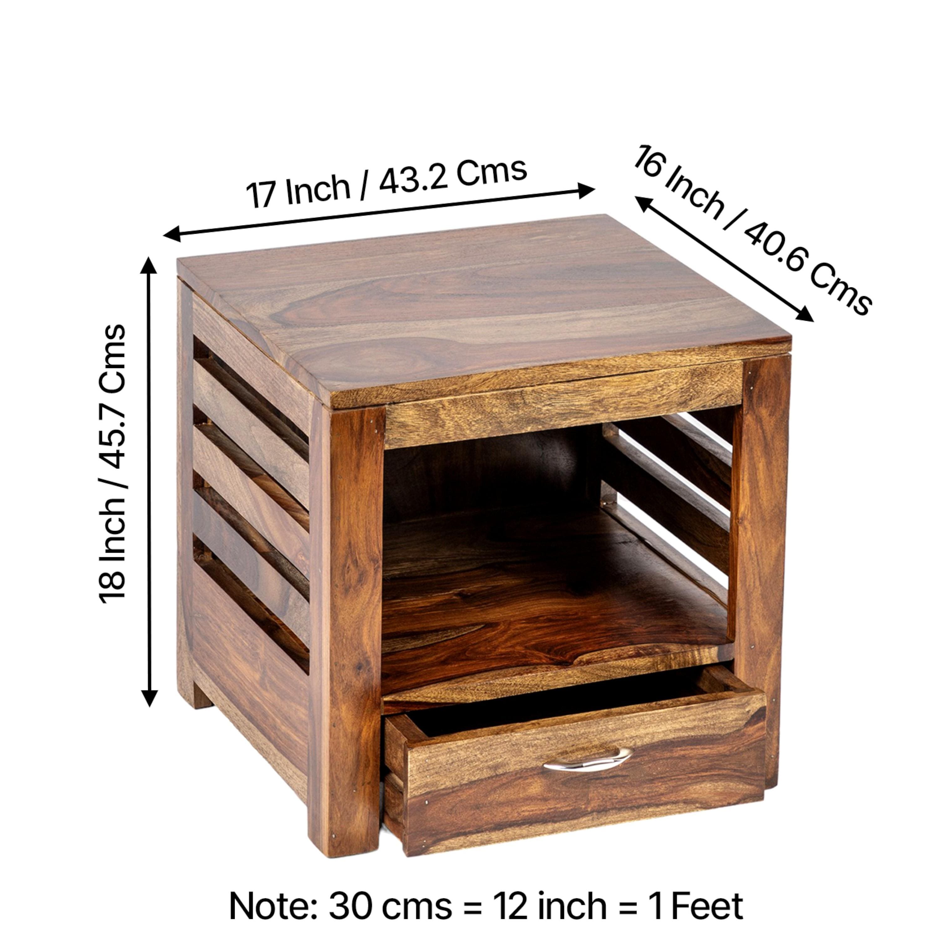 Russell Side Table - Teak Finish