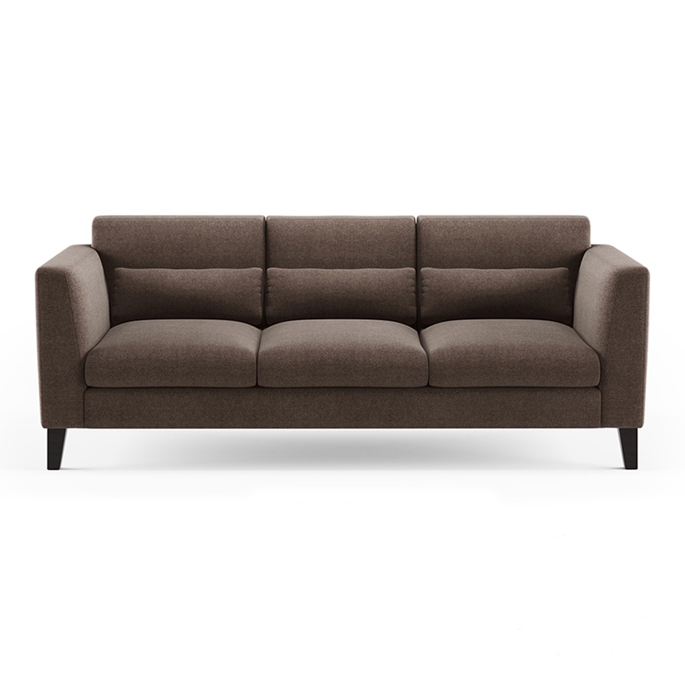 Lewis 3 Seater Fabric Sofa in Daschund Brown Colour