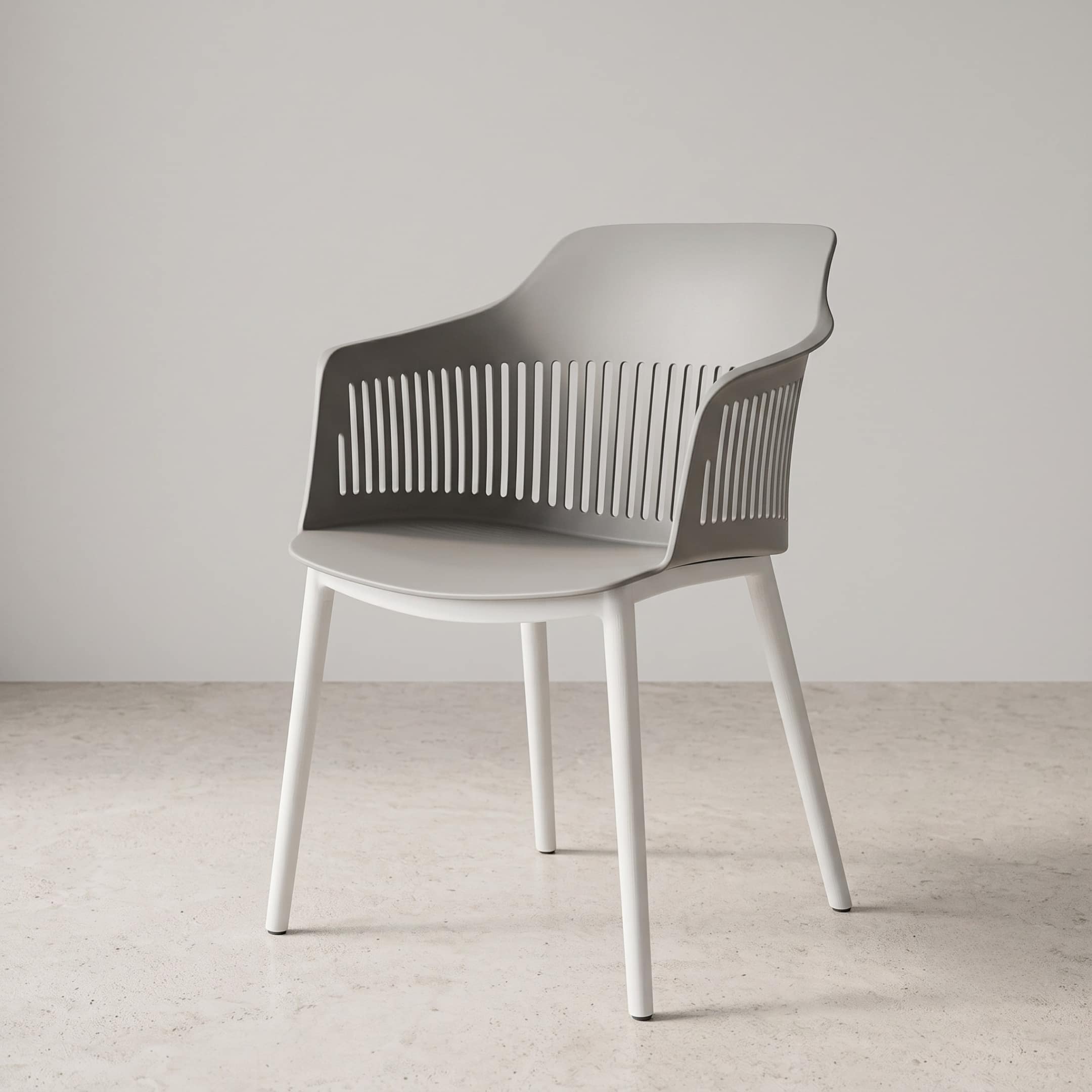 Kepler Brooks Senora Cafeteria Dining Chair in Grey Colour