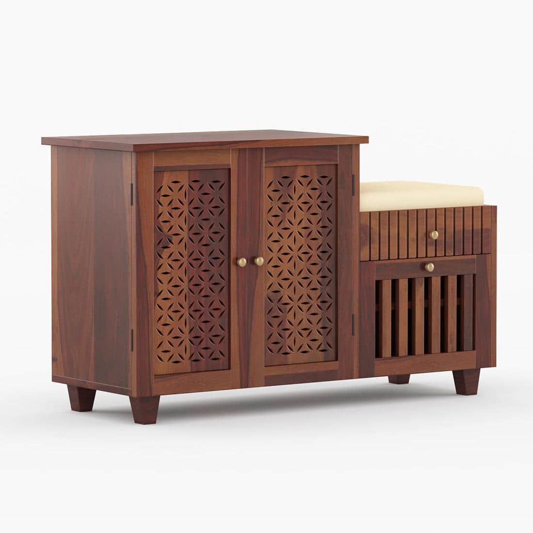 Asher Shoe Rack Of 20 Pairs In Provincial Teak Color