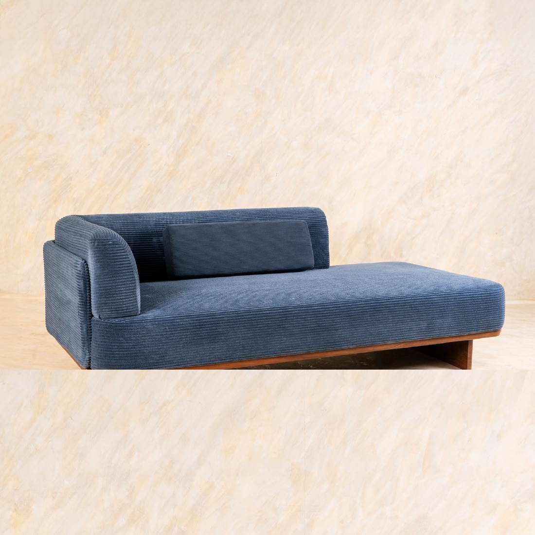 Anish Solid Wood Day Bed in Blue Colour - Orange Tree