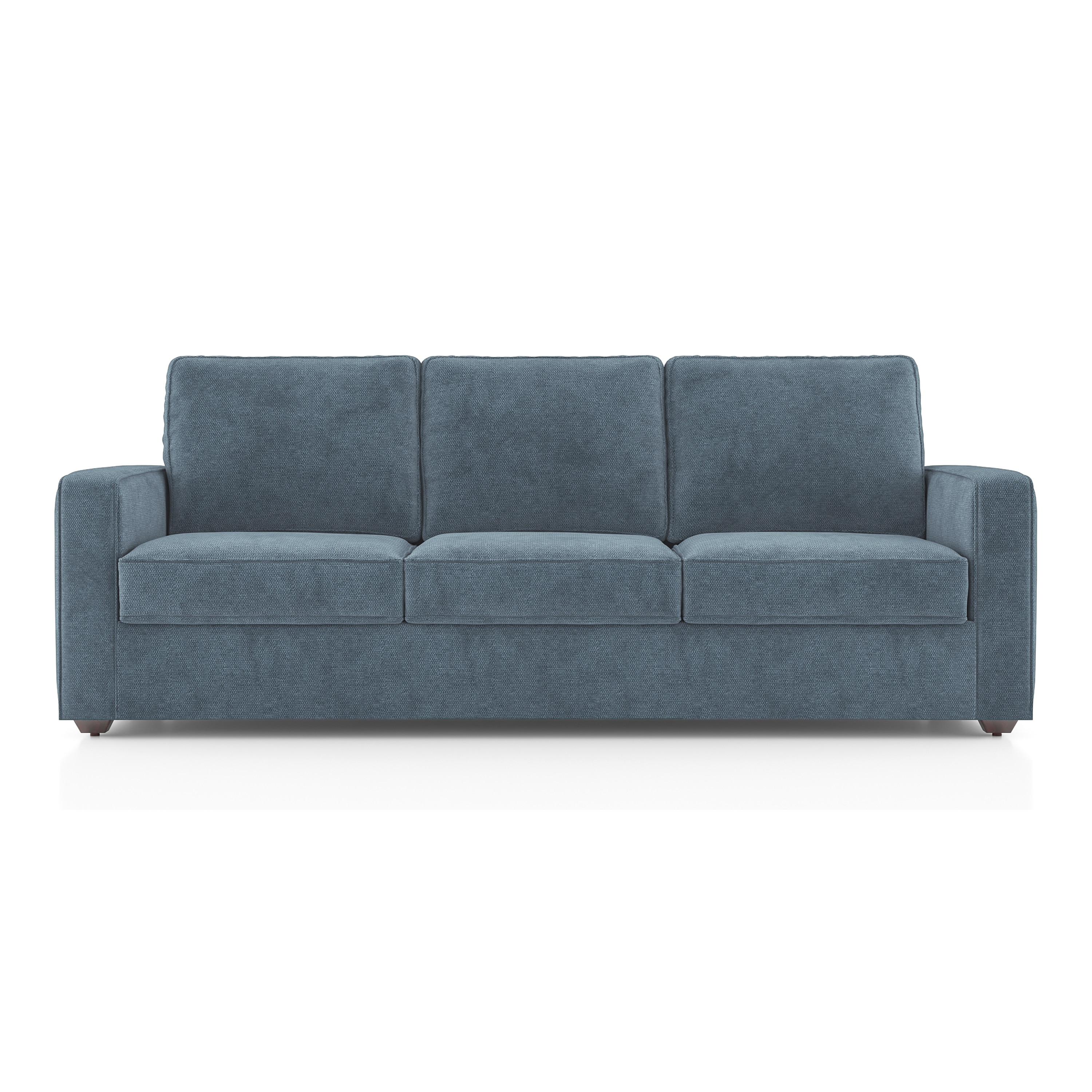 Apollo Compact Fabric Sofa (Colour : Ocean Weave, Seating Capacity : 3 Seater, Cushion Type : Soft, Back Type : Regular Back)
