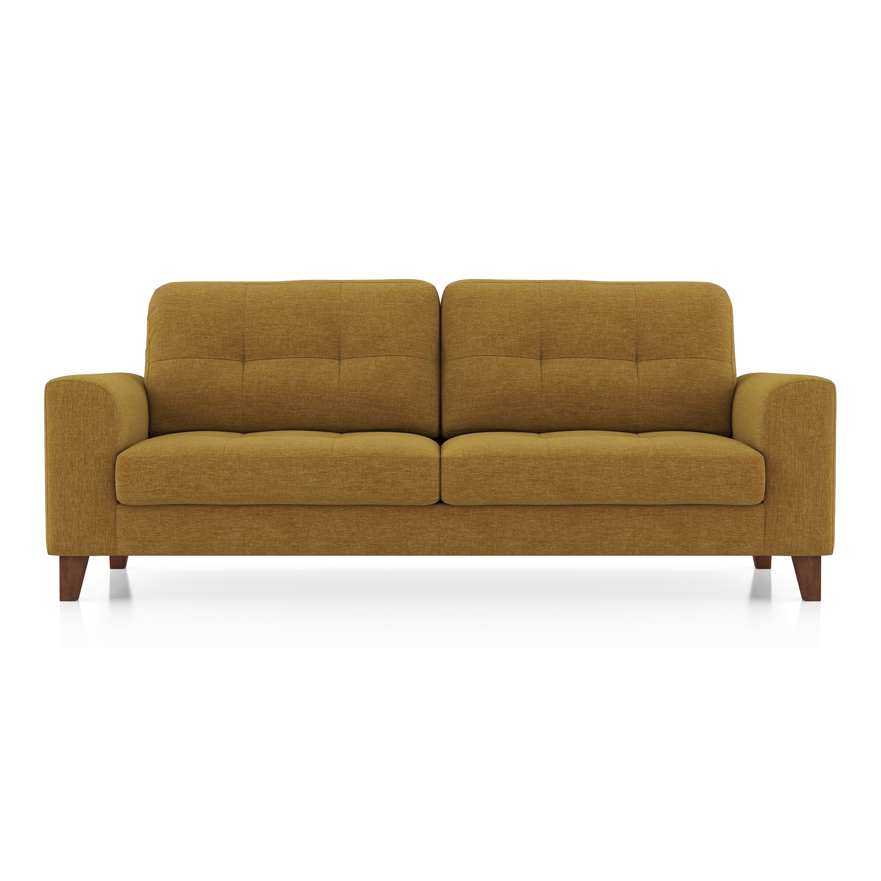 Verona Essential 3 Seater Fabric Sofa In Ochre