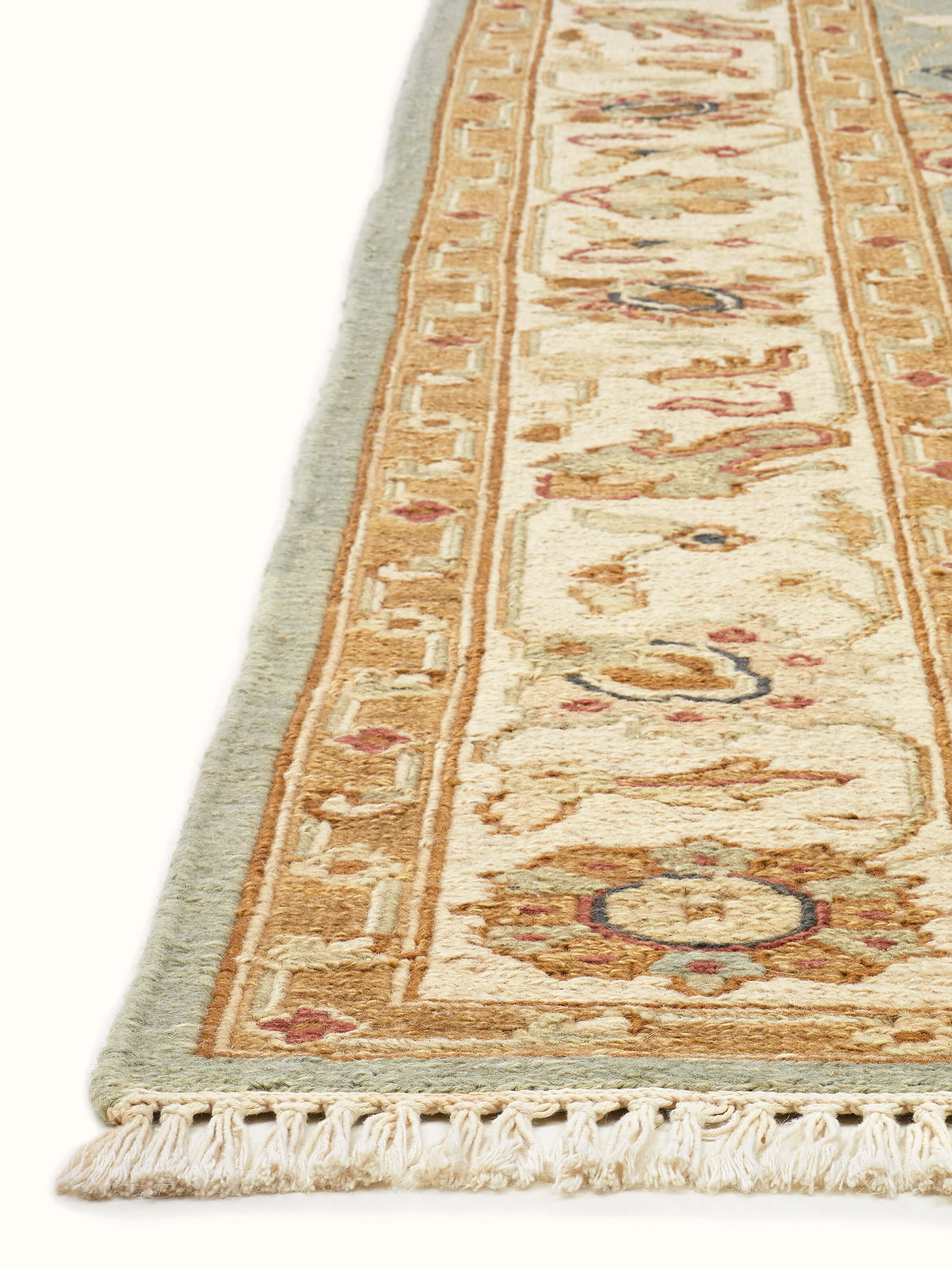 Angled shot emphasizing the detailed weave and craftsmanship