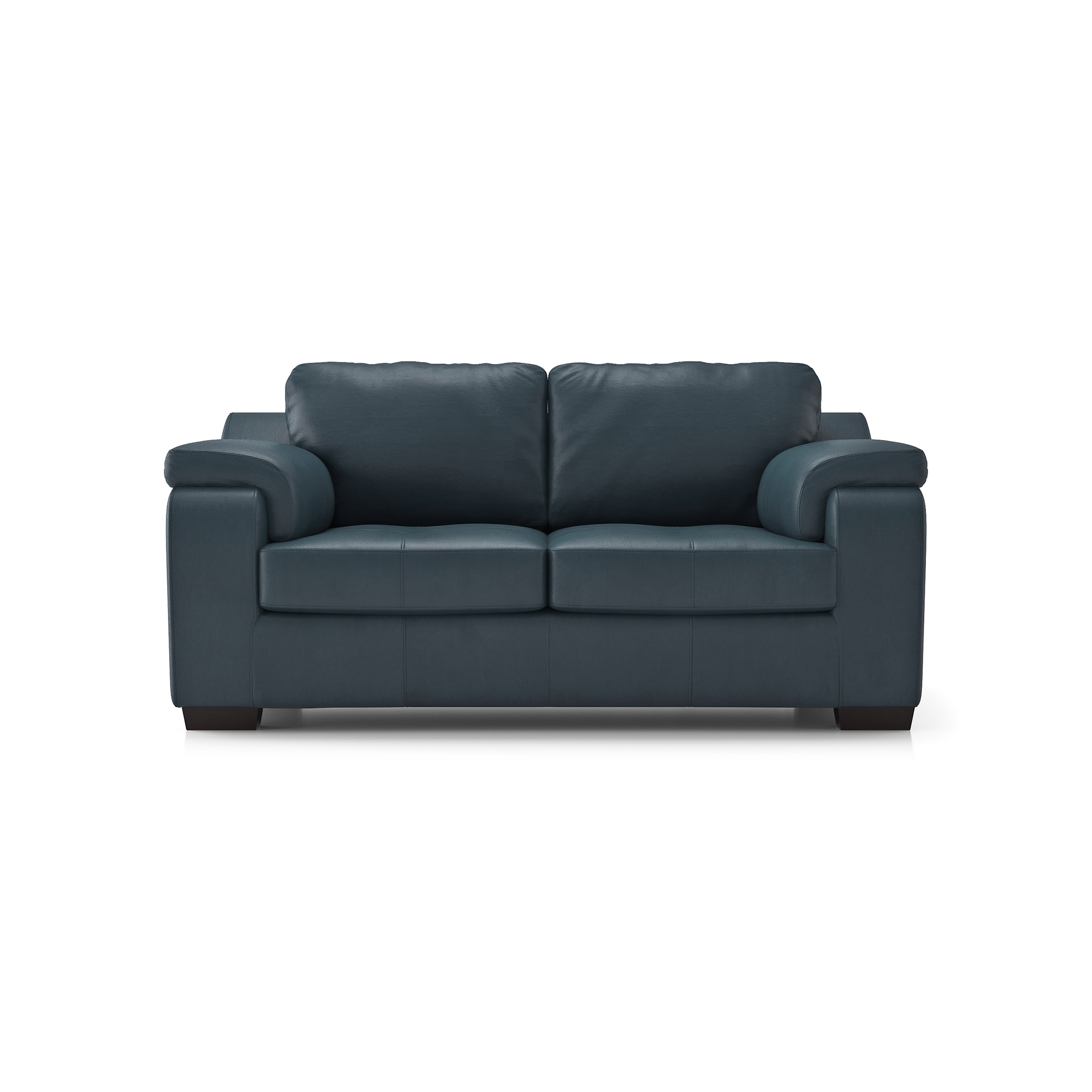 Trissino 2 Seater Luxury Italian Leather Sofa In Aegean Sea