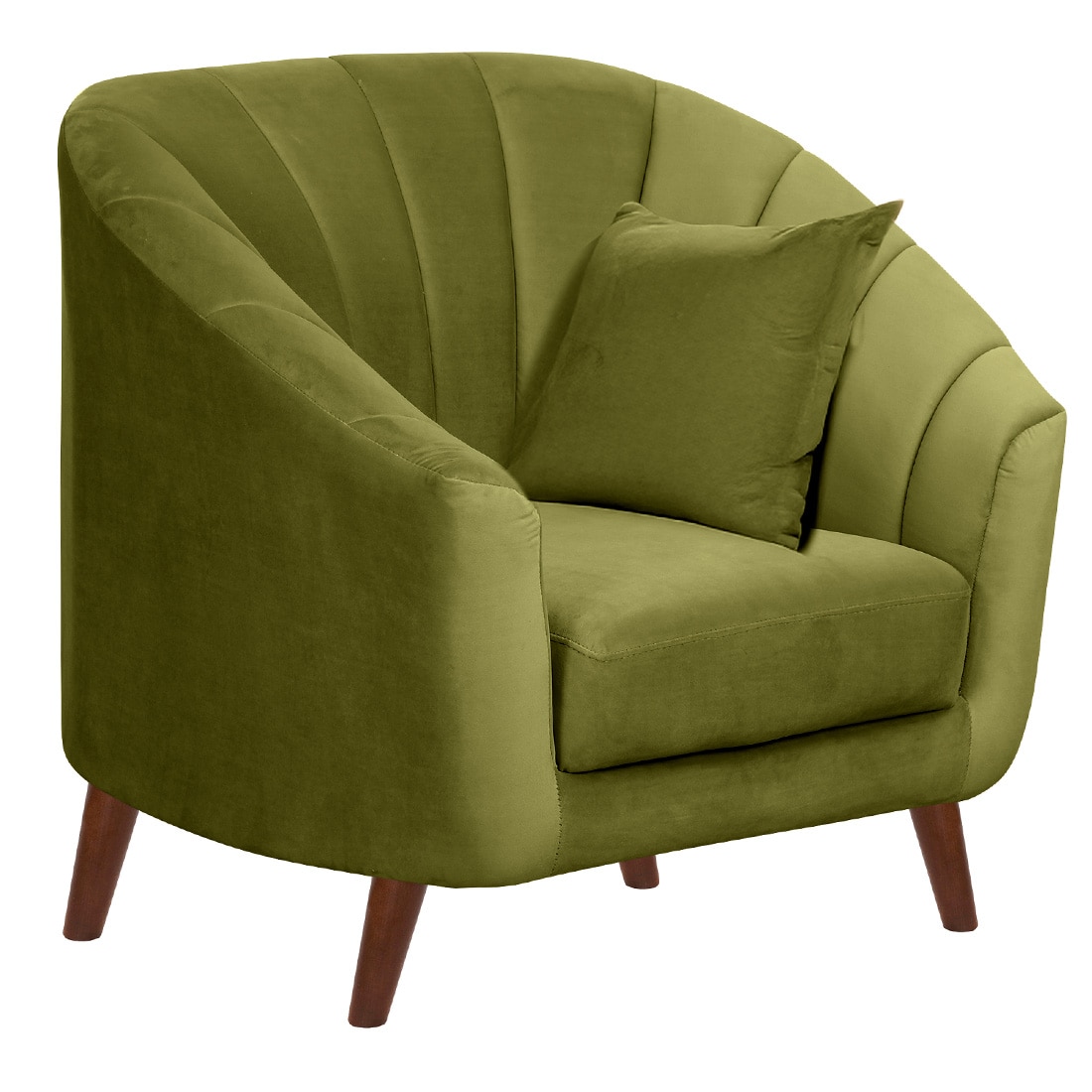 Nilo Velvet 1 Seater Sofa  in Mint Green Colour
