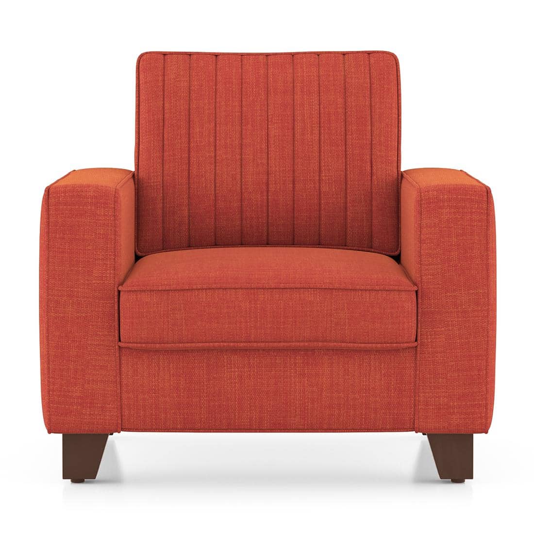 Apollo Neo 1 Seater Fabric Sofa in Lava Colour (Back Height : Regular, Cushion Type : Soft)